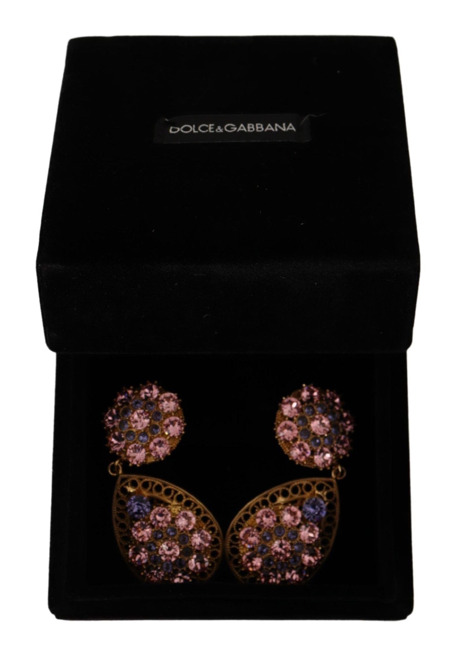 Dolce & Gabbana Baroque Multicolor Crystal Dangle Earrings - Luksusmuotia Dolce & Gabbana - Tutustu YVES JAVANNI® 