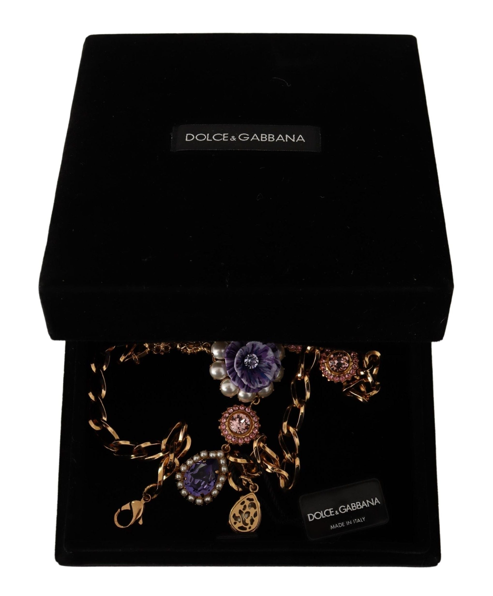 Dolce & Gabbana Elegant Floral Crystal Statement Necklace - Luksusmuotia Dolce & Gabbana - Tutustu YVES JAVANNI® 