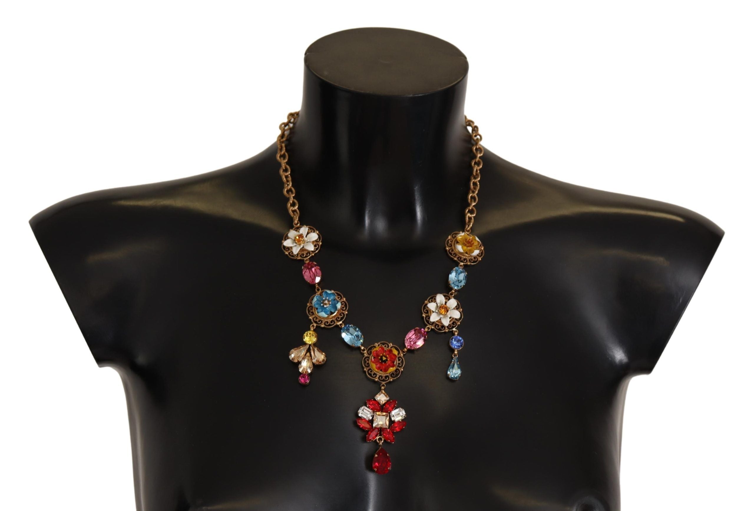 Dolce & Gabbana Elegant Floral Statement Necklace - Luksusmuotia Dolce & Gabbana - Tutustu YVES JAVANNI® 