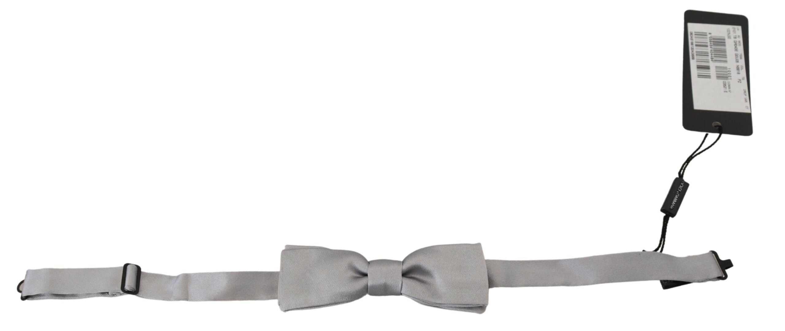 Dolce & Gabbana Elegant Gray Silk Bow Tie - Luksusmuotia Dolce & Gabbana - Tutustu YVES JAVANNI® 