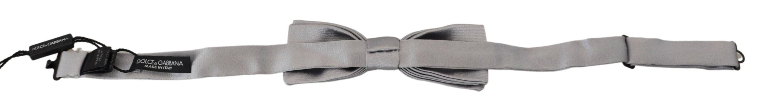 Dolce & Gabbana Elegant Gray Silk Bow Tie - Luksuslaukut ja asusteet Dolce & Gabbana - Tutustu YVES JAVANNI® 