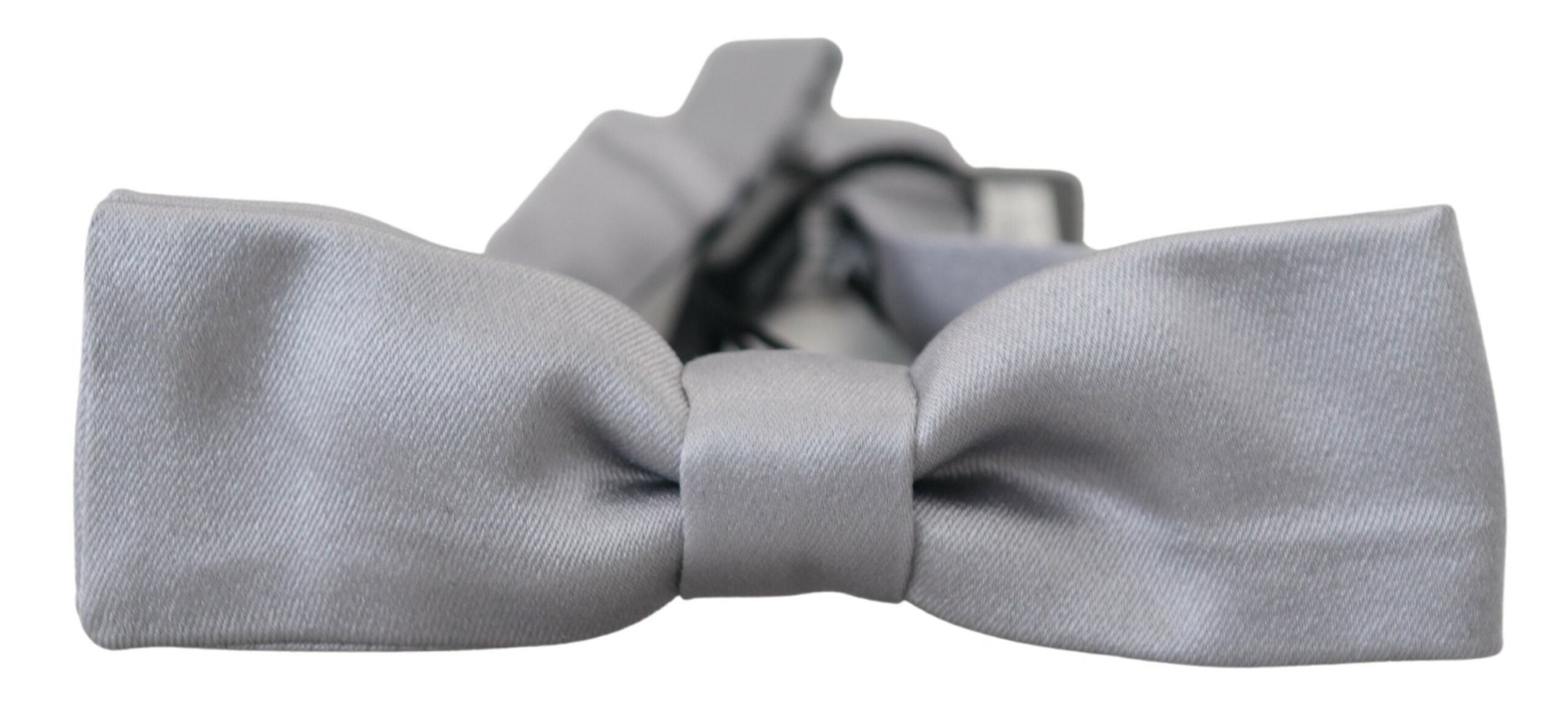 Dolce & Gabbana Elegant Gray Silk Bow Tie - Luksuslaukut ja asusteet Dolce & Gabbana - Tutustu YVES JAVANNI® 