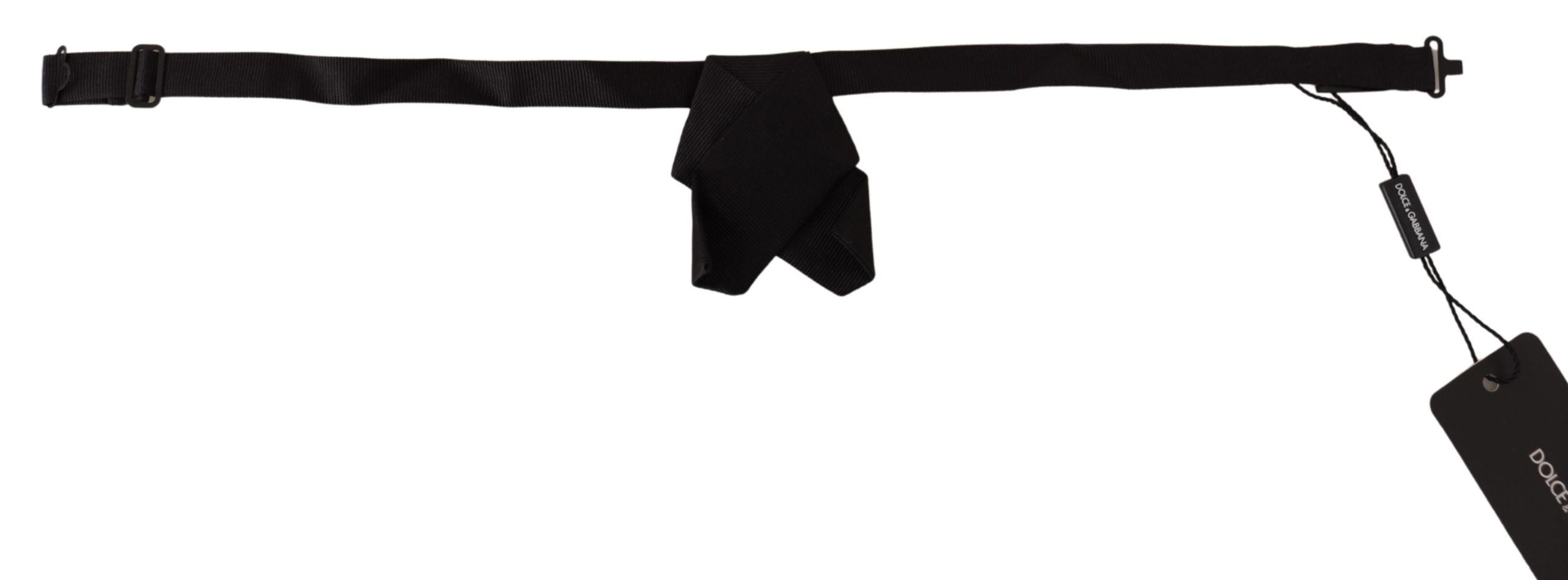 Dolce & Gabbana Elegant Black Silk Bow Tie - Luksusmuotia Dolce & Gabbana - Tutustu YVES JAVANNI® 