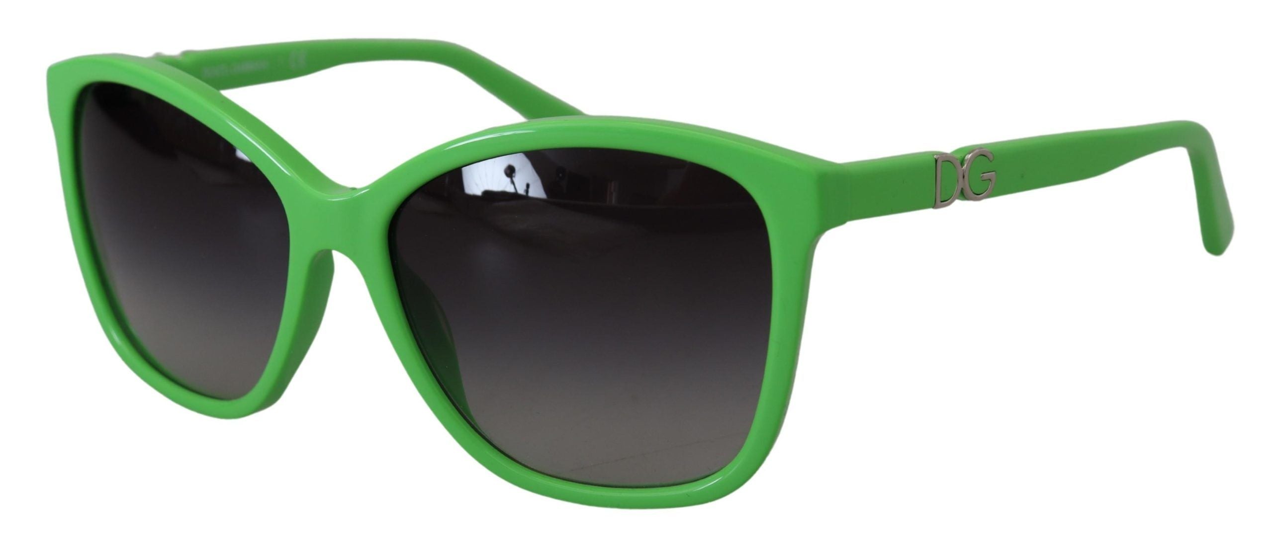 Dolce & Gabbana Chic Green Acetate Round Sunglasses - Luksusmuotia Dolce & Gabbana - Tutustu YVES JAVANNI® 