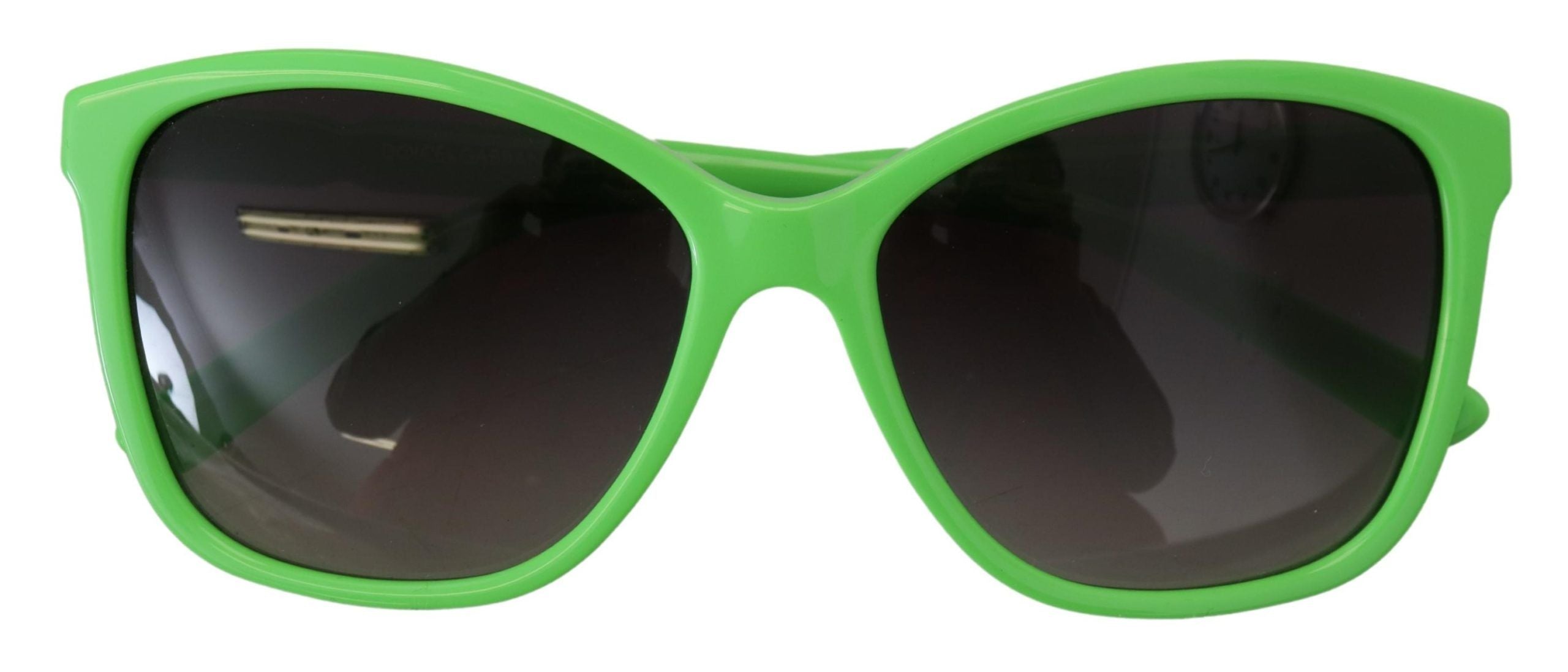 Dolce & Gabbana Chic Green Acetate Round Sunglasses - Luksusmuotia Dolce & Gabbana - Tutustu YVES JAVANNI® 