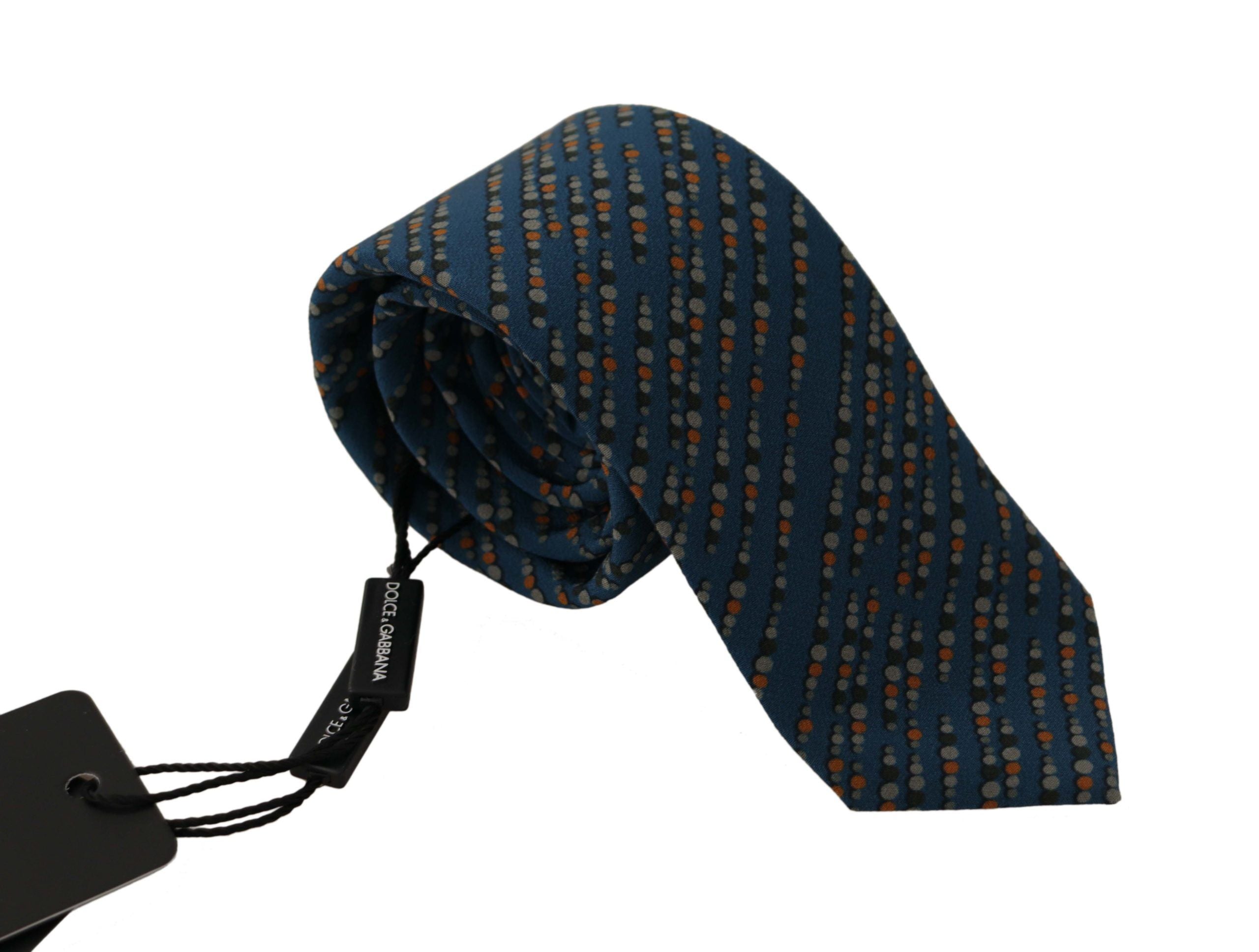 Dolce & Gabbana Elegant Silk Blue Bow Tie - Luksusmuotia Dolce & Gabbana - Tutustu YVES JAVANNI® 