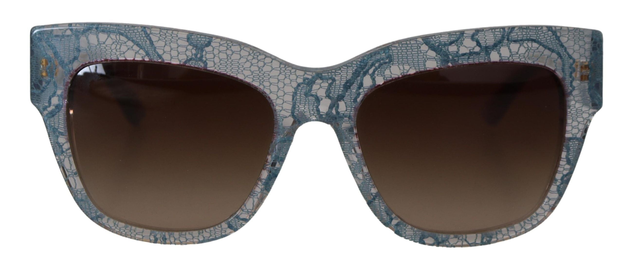 Dolce & Gabbana Elegant Lace-Trimmed Gradient Sunglasses - Luksusmuotia Dolce & Gabbana - Tutustu YVES JAVANNI® 