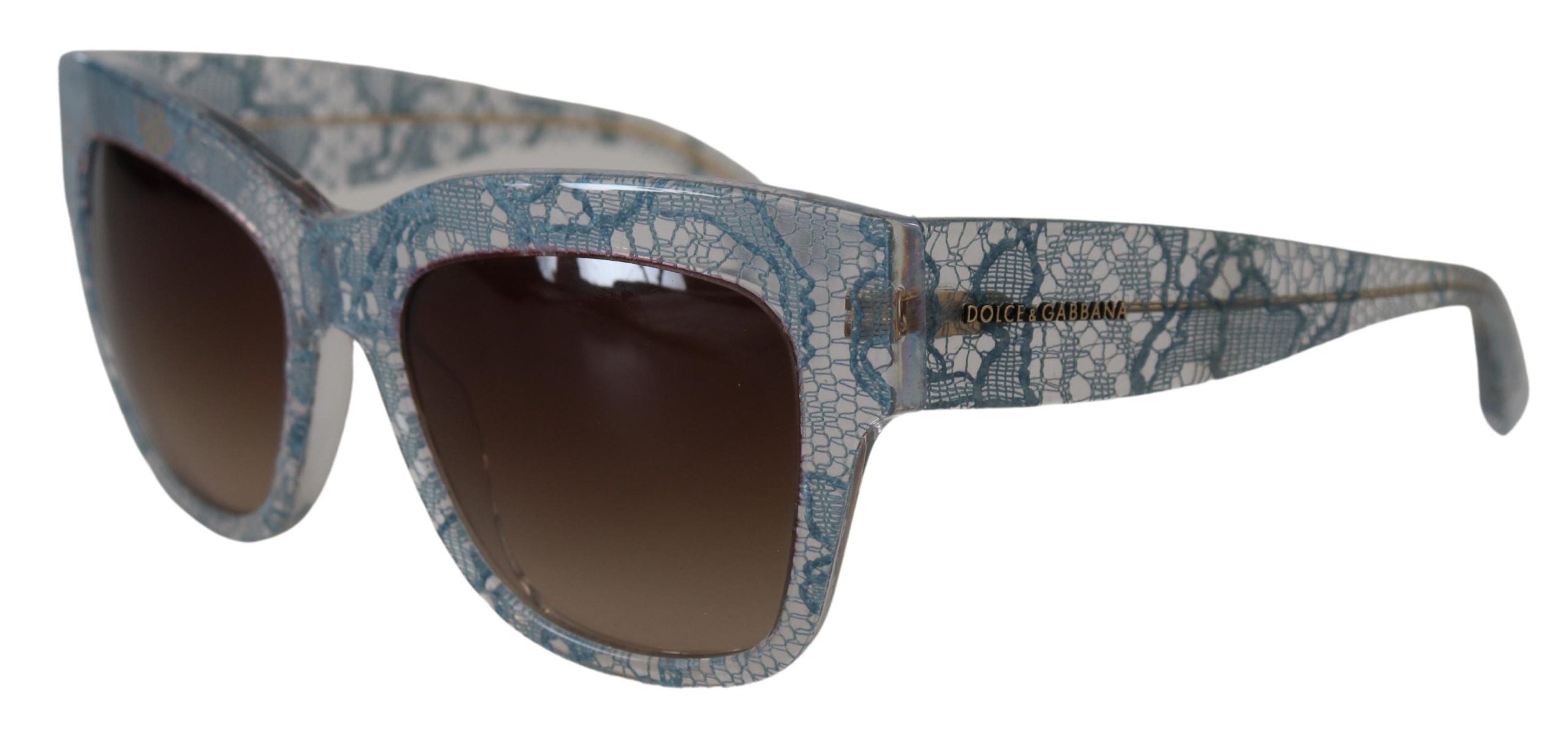 Dolce & Gabbana Elegant Lace-Trimmed Gradient Sunglasses - Luksusmuotia Dolce & Gabbana - Tutustu YVES JAVANNI® 