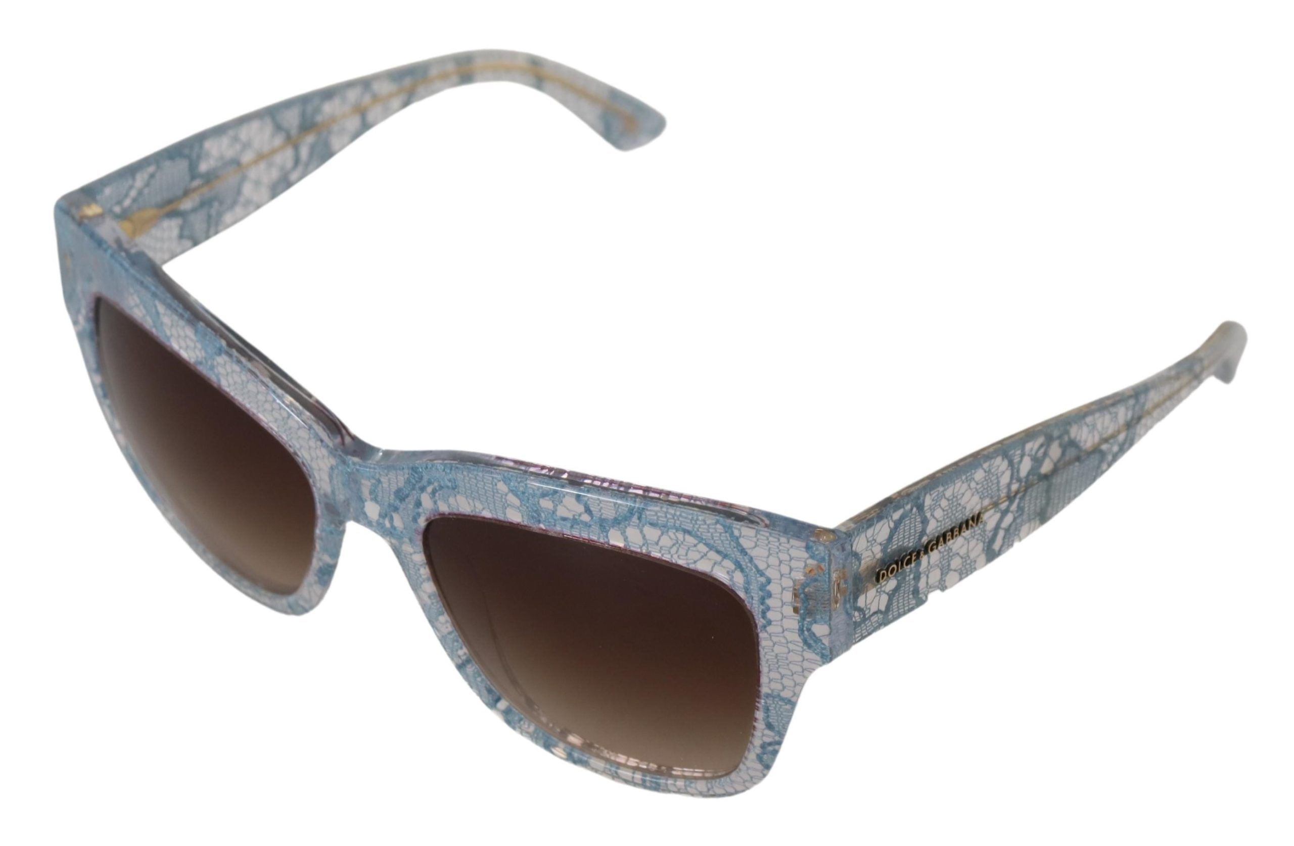 Dolce & Gabbana Elegant Lace-Trimmed Gradient Sunglasses - Luksusmuotia Dolce & Gabbana - Tutustu YVES JAVANNI® 