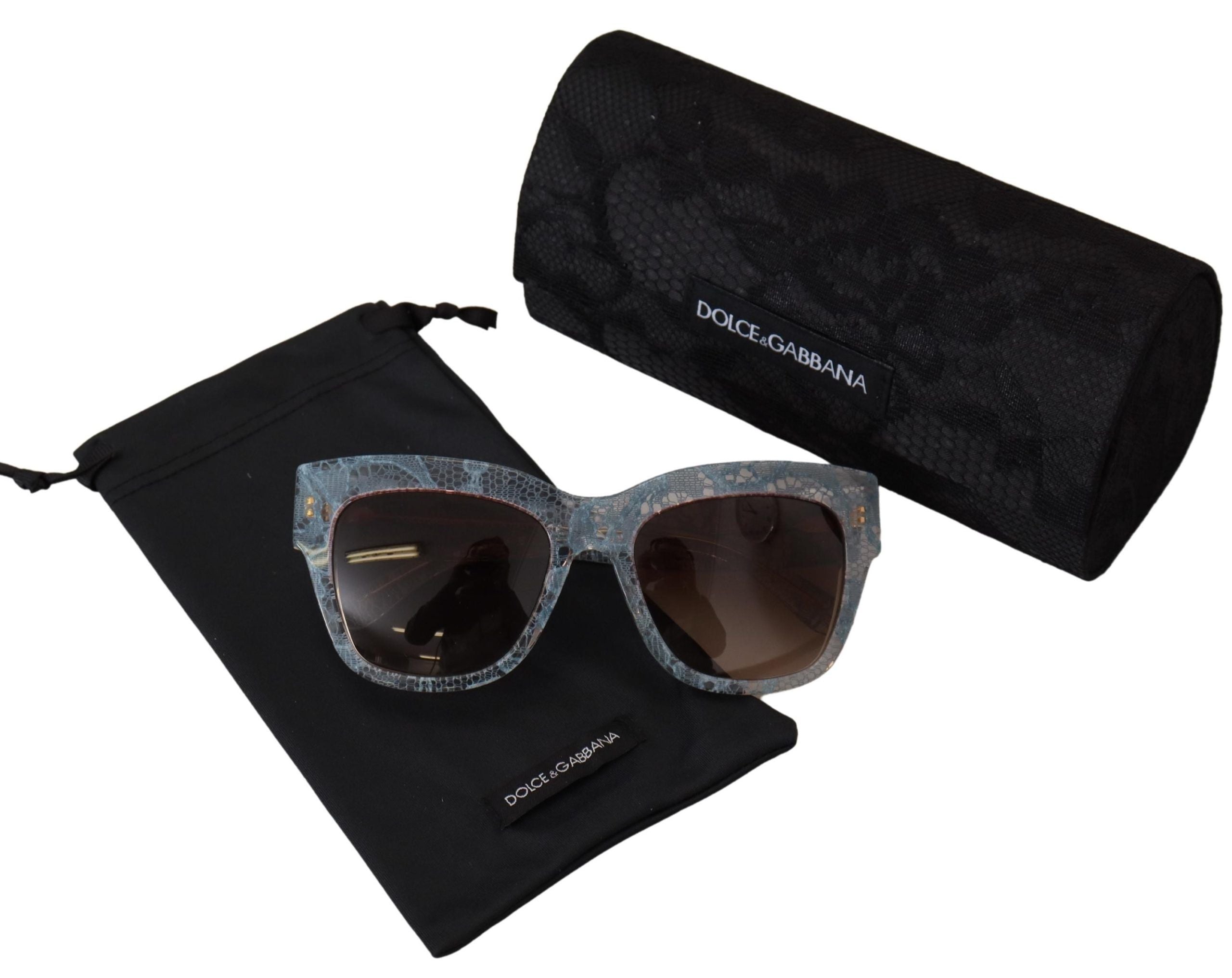 Dolce & Gabbana Elegant Lace-Trimmed Gradient Sunglasses - Luksusmuotia Dolce & Gabbana - Tutustu YVES JAVANNI® 