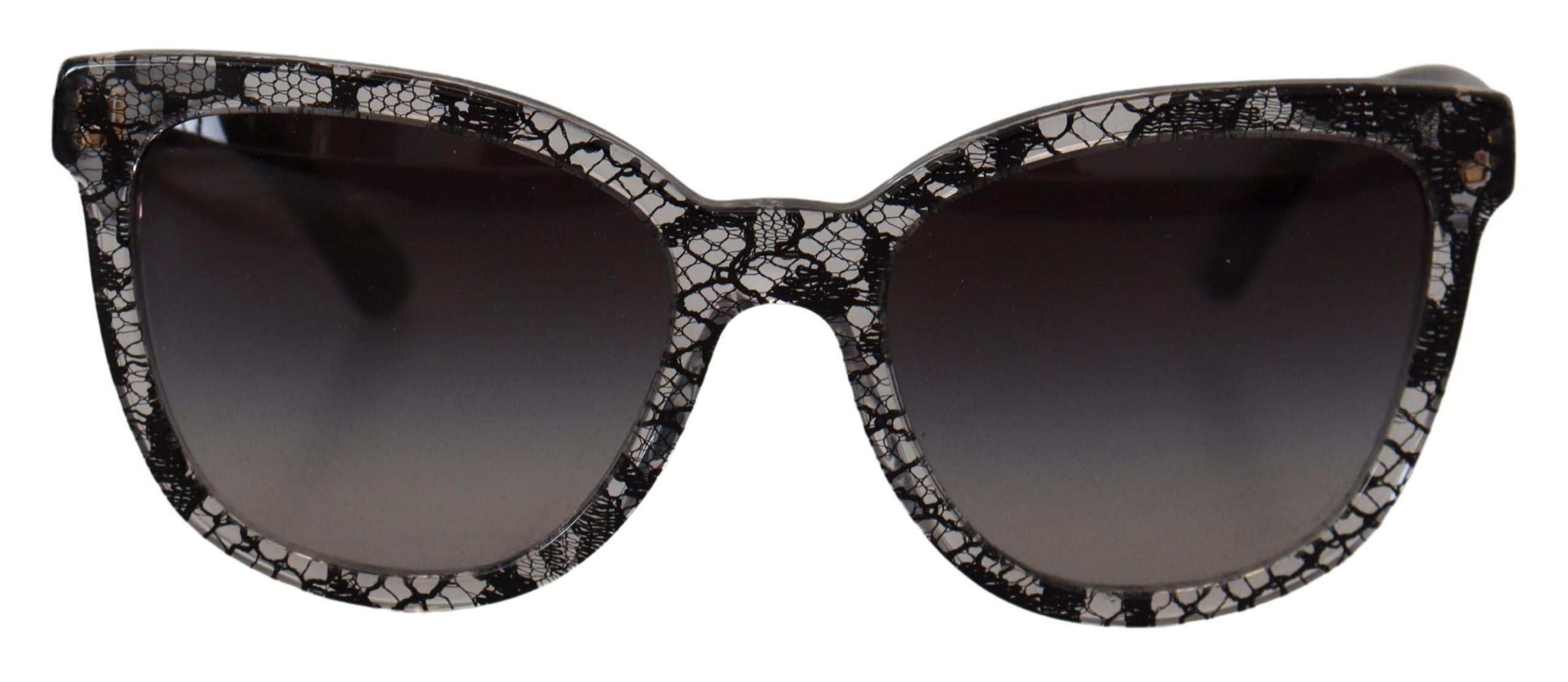 Dolce & Gabbana Elegant White Lace Applique Sunglasses - Luksusmuotia Dolce & Gabbana - Tutustu YVES JAVANNI® 