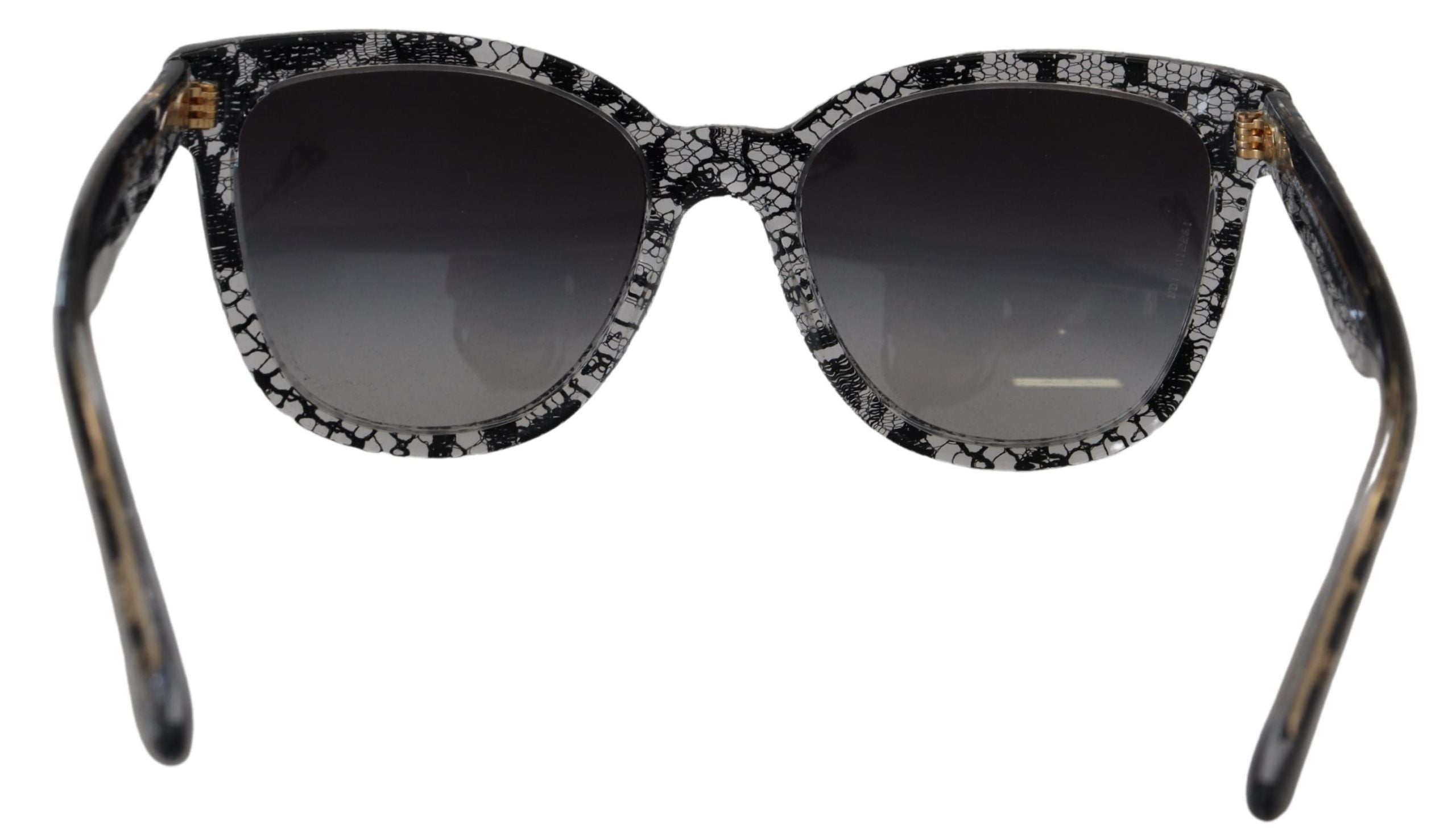 Dolce & Gabbana Elegant White Lace Applique Sunglasses - Luksusmuotia Dolce & Gabbana - Tutustu YVES JAVANNI® 