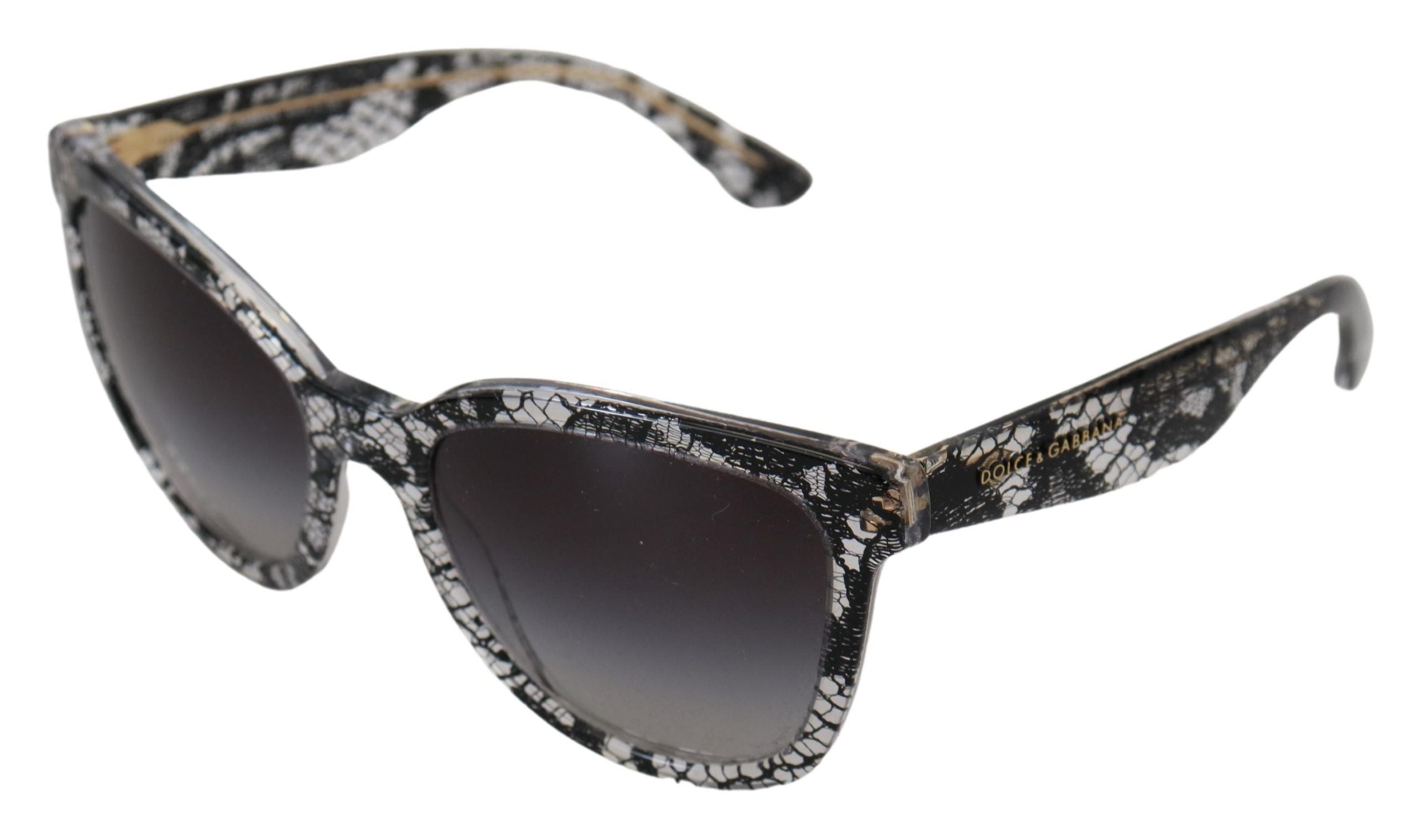 Dolce & Gabbana Elegant White Lace Applique Sunglasses - Luksusmuotia Dolce & Gabbana - Tutustu YVES JAVANNI® 