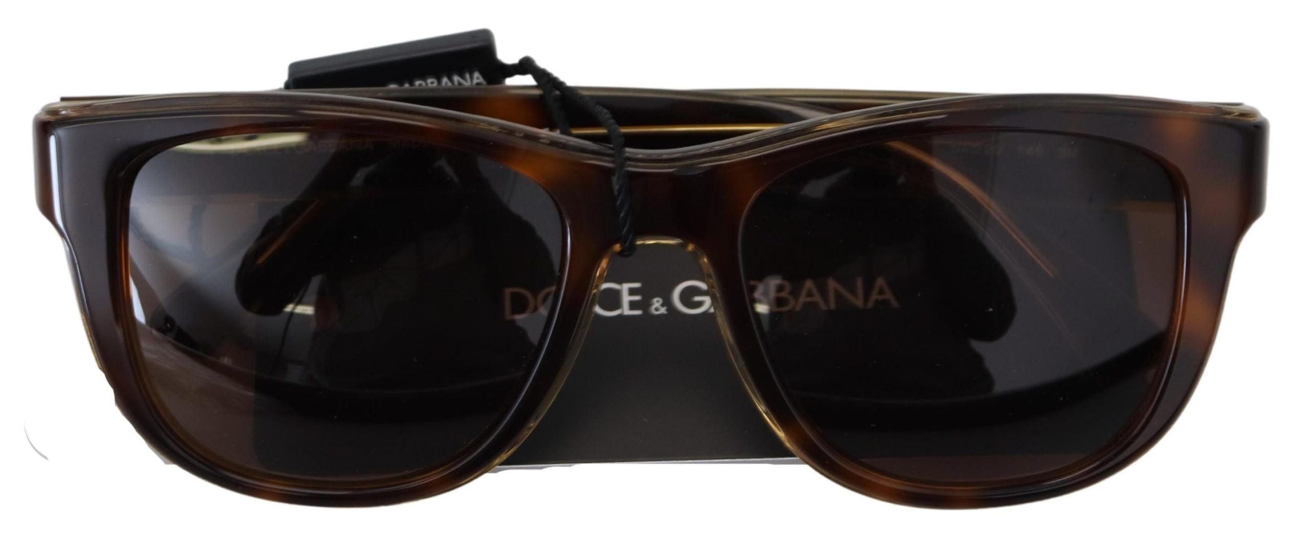 Dolce & Gabbana Chic Unisex Brown Acetate Sunglasses - Luksusmuotia Dolce & Gabbana - Tutustu YVES JAVANNI® 