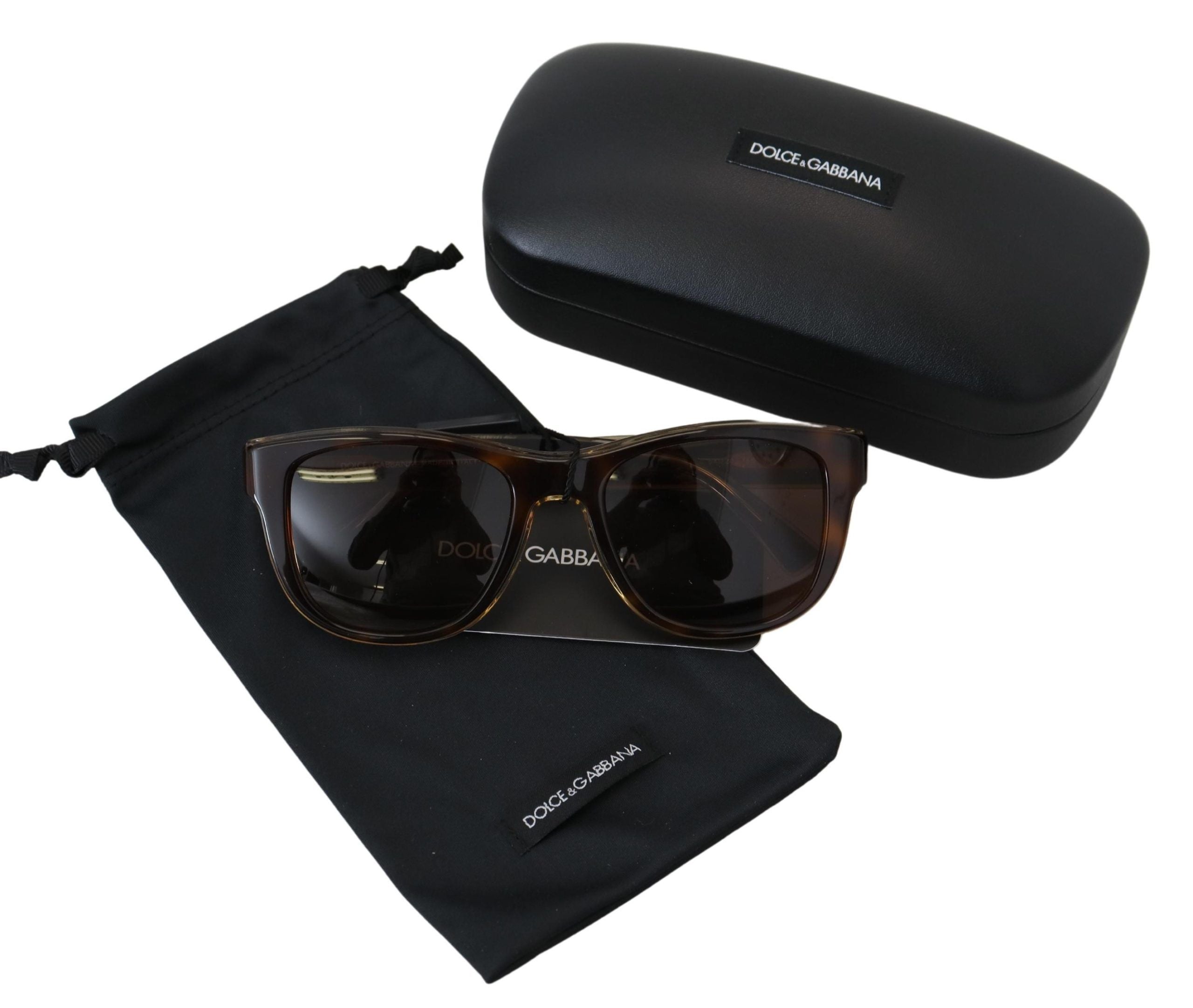 Dolce & Gabbana Chic Unisex Brown Acetate Sunglasses - Luksusmuotia Dolce & Gabbana - Tutustu YVES JAVANNI® 