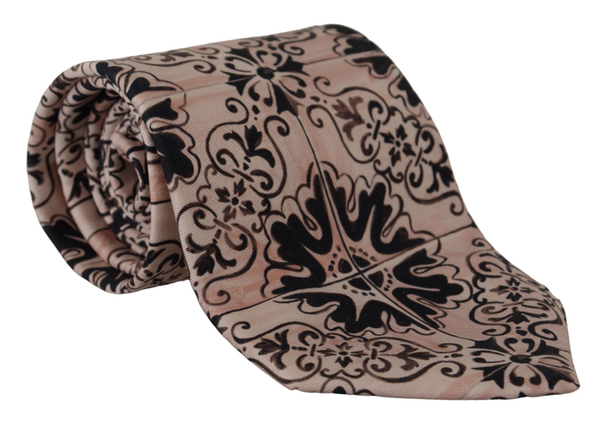 Dolce & Gabbana Stunning Silk Gentleman's Tie in Rich Brown - Luksusmuotia Dolce & Gabbana - Tutustu YVES JAVANNI® 