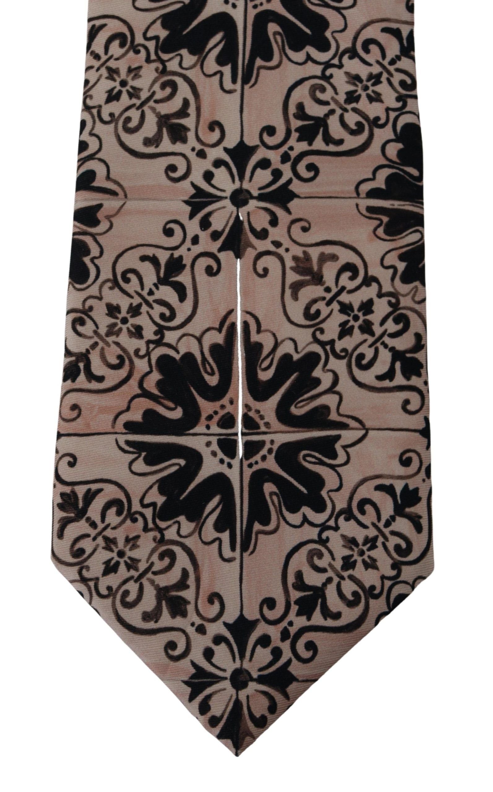 Dolce & Gabbana Stunning Silk Gentleman's Tie in Rich Brown - Luksusmuotia Dolce & Gabbana - Tutustu YVES JAVANNI® 