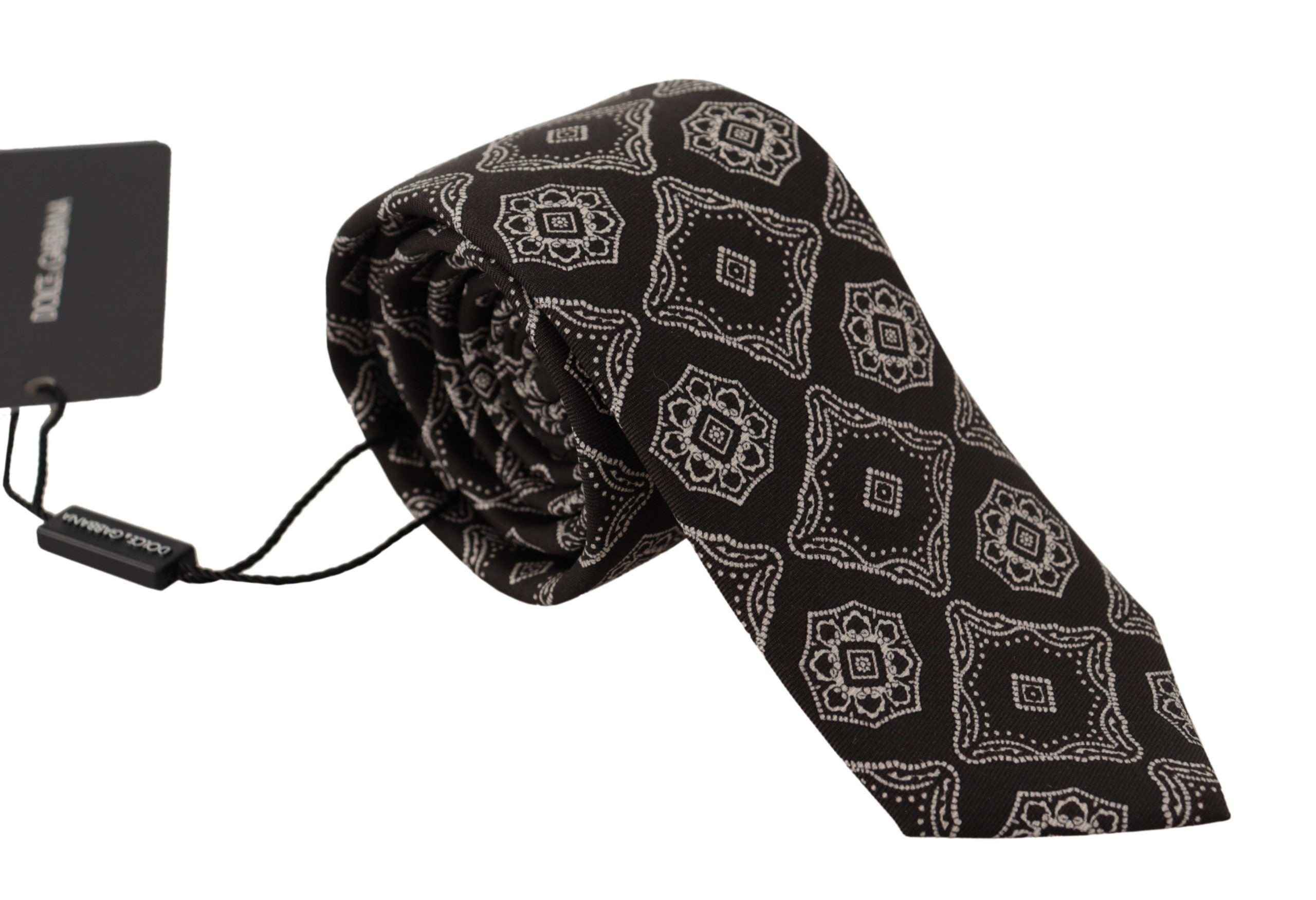 Dolce & Gabbana Elegant Silk Geometric Bow Tie - Luksusmuotia Dolce & Gabbana - Tutustu YVES JAVANNI® 