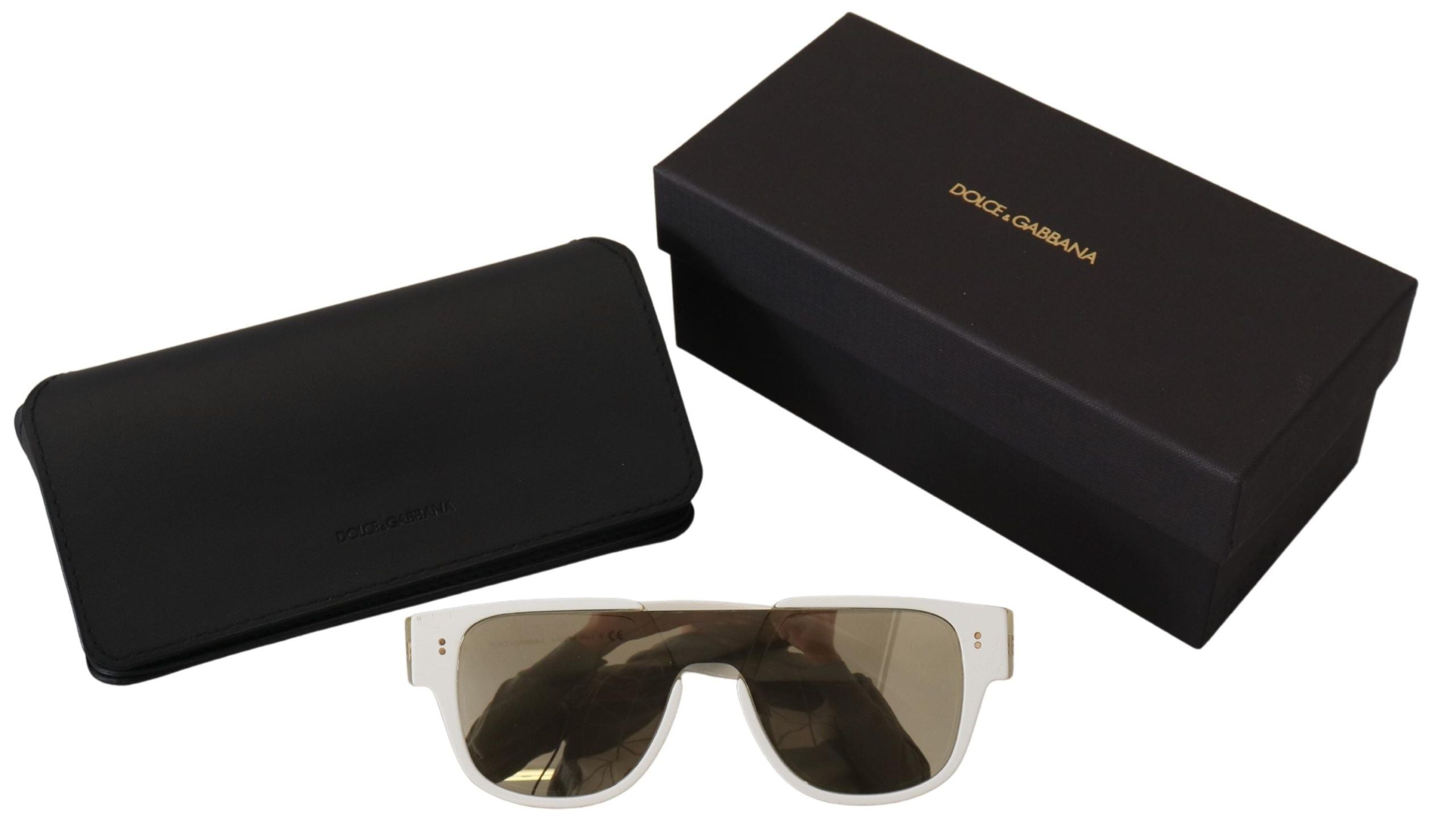 Dolce & Gabbana Elegant White Acetate Sunglasses for Women - Luksusmuotia Dolce & Gabbana - Tutustu YVES JAVANNI® 