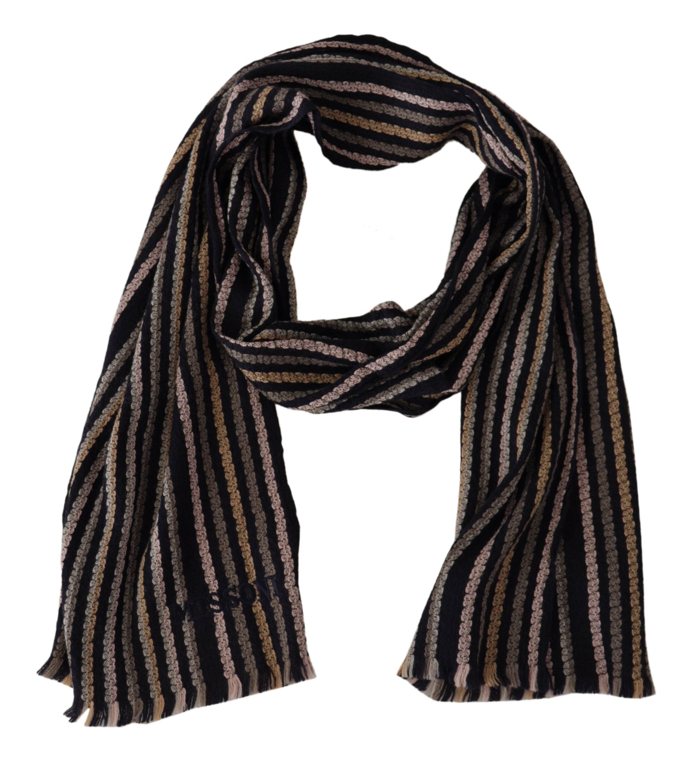 Missoni Authentic Multicolor Wool Mens Scarf - Luksusmuotia Missoni - Tutustu YVES JAVANNI® 