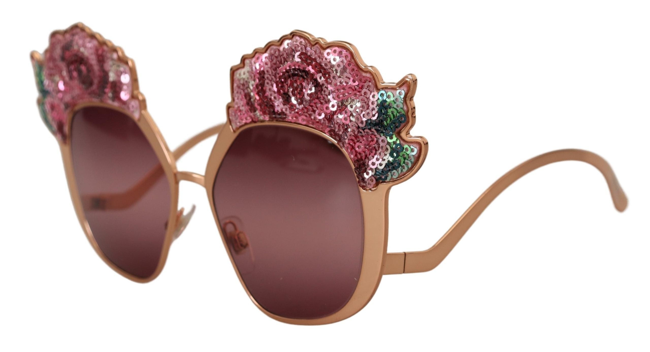 Dolce & Gabbana Chic Rose Sequin Embroidered Sunglasses - Luksusmuotia Dolce & Gabbana - Tutustu YVES JAVANNI® 