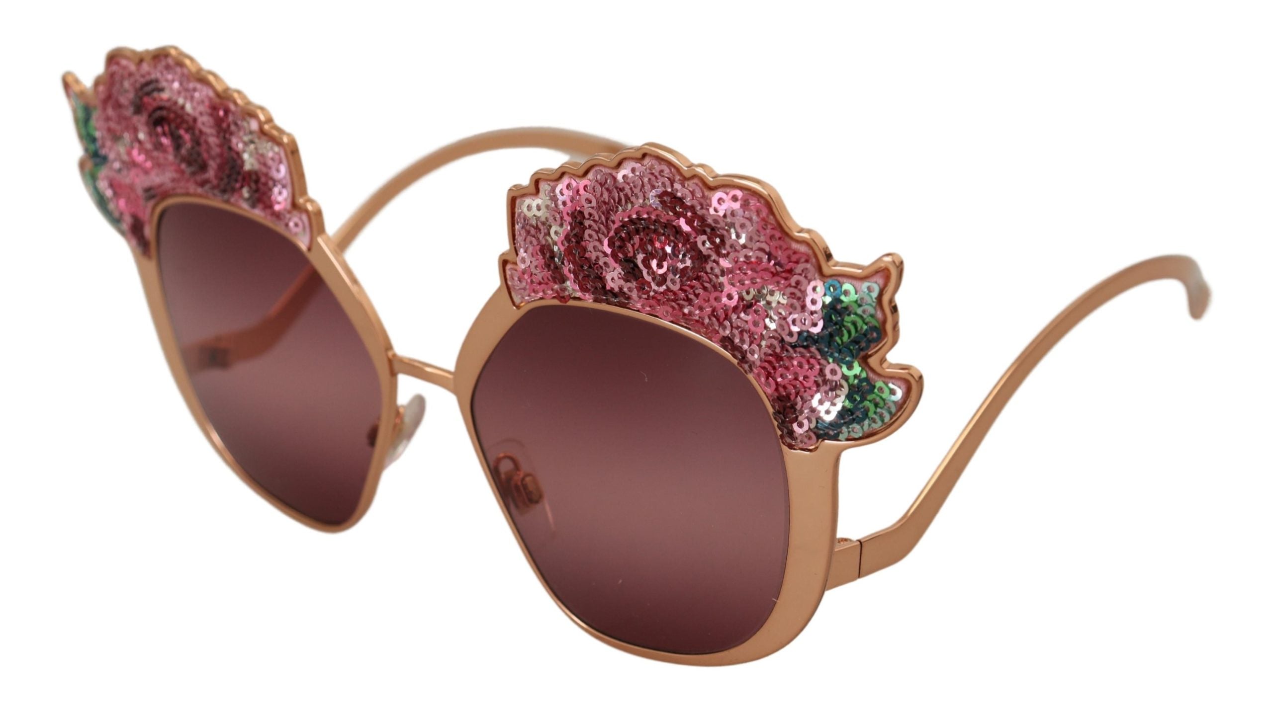 Dolce & Gabbana Chic Rose Sequin Embroidered Sunglasses - Luksusmuotia Dolce & Gabbana - Tutustu YVES JAVANNI® 