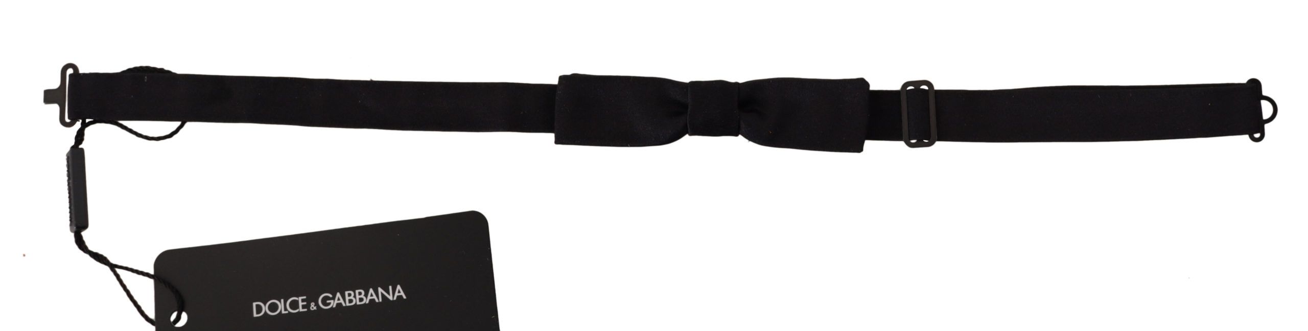 Dolce & Gabbana Elegant Black Silk Bow Tie - Luksusmuotia Dolce & Gabbana - Tutustu YVES JAVANNI® 