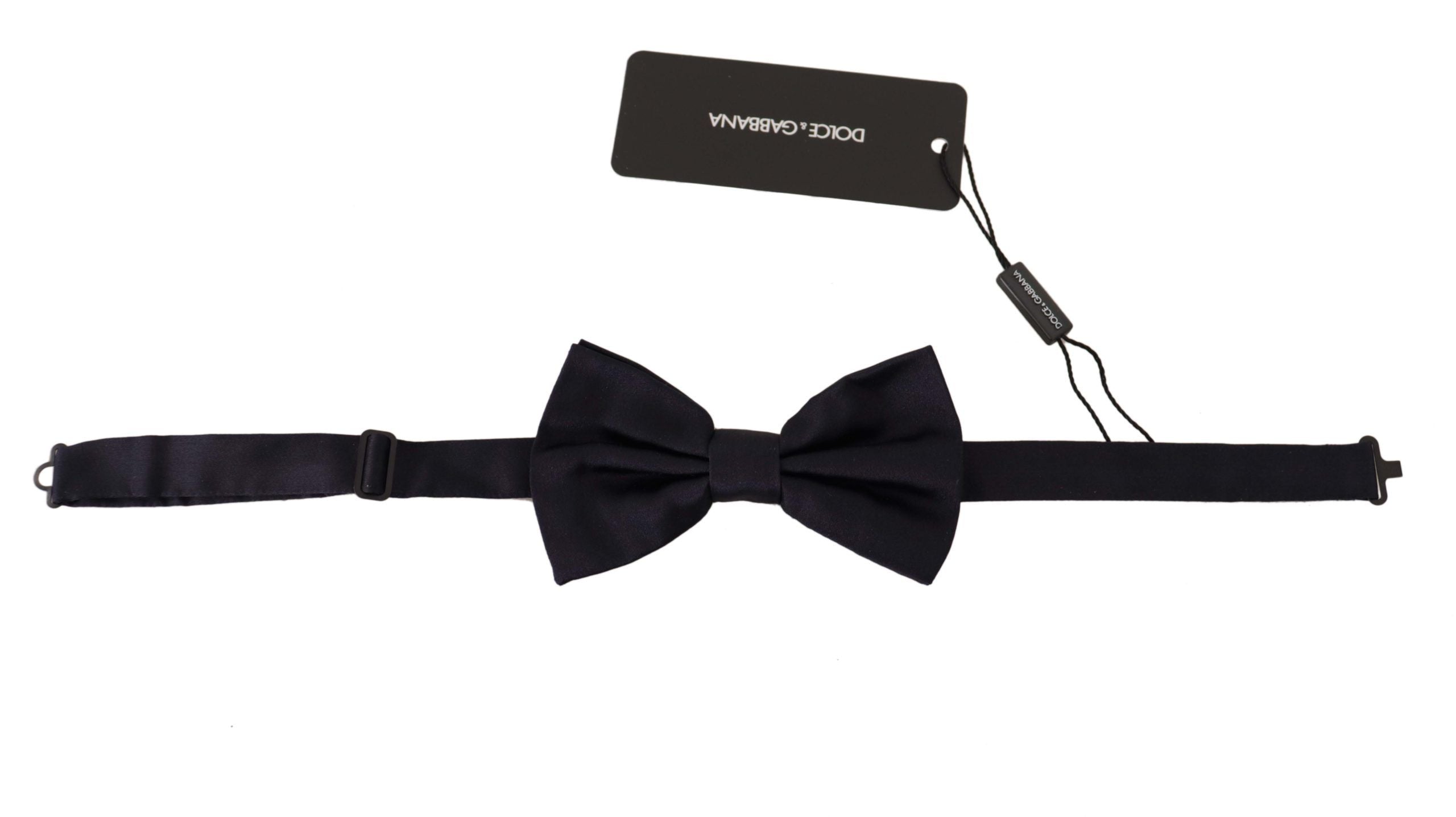 Dolce & Gabbana Elegant Blue Silk Bow Tie - Luksusmuotia Dolce & Gabbana - Tutustu YVES JAVANNI® 