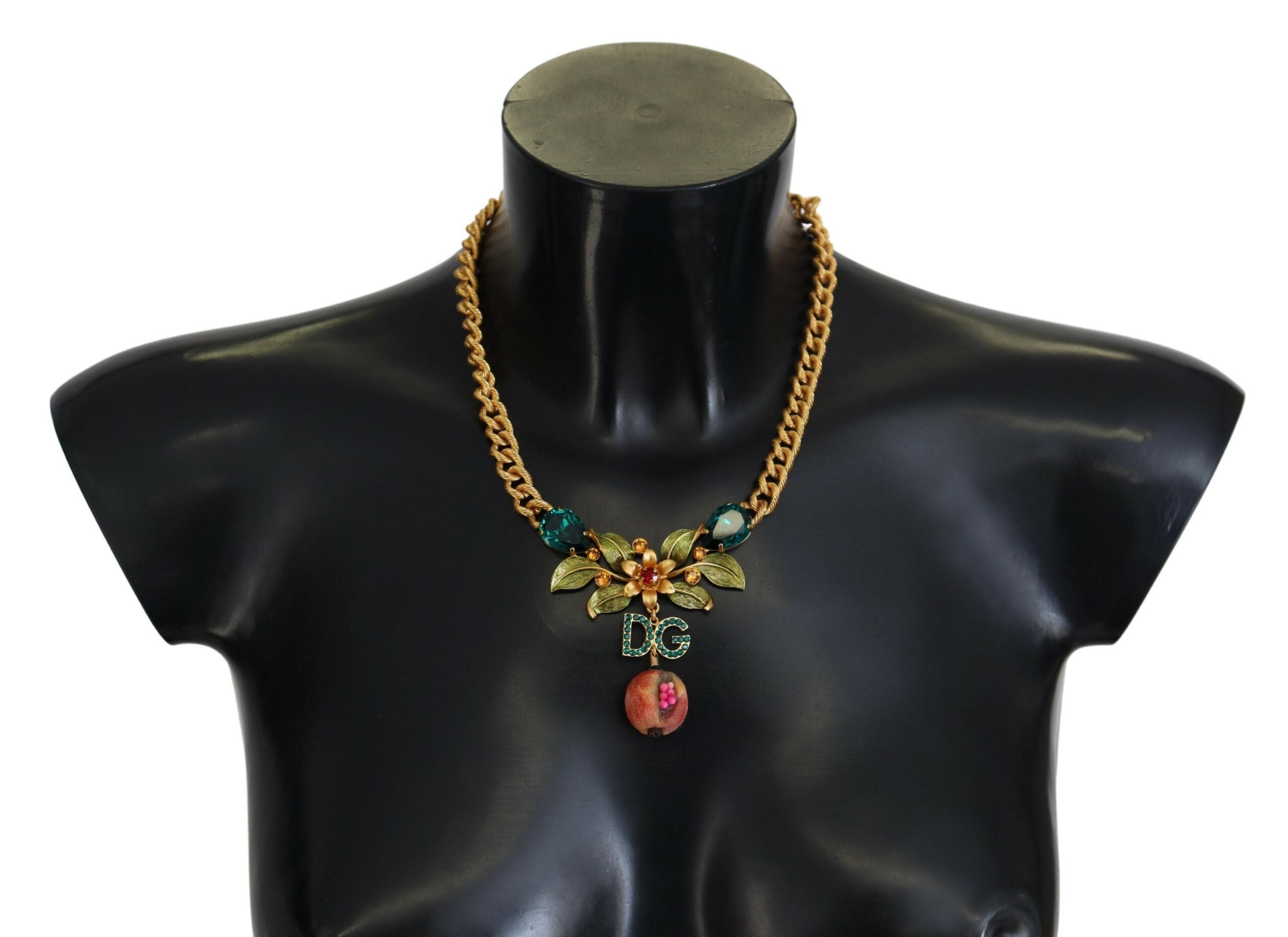 Dolce & Gabbana Elegant Gold-Tone Floral Fruit Necklace - Luksuslaukut ja asusteet Dolce & Gabbana - Tutustu YVES JAVANNI® 