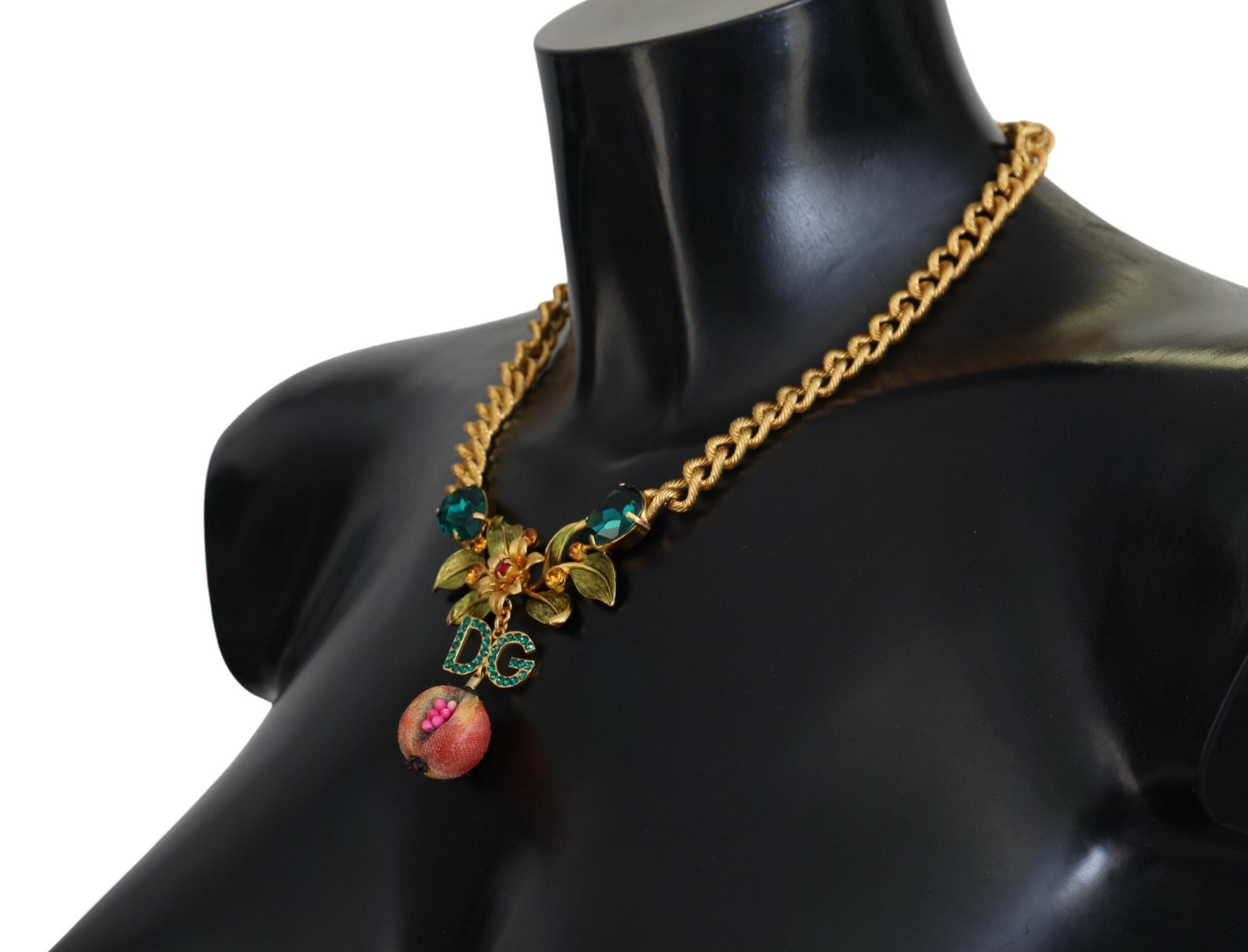 Dolce & Gabbana Elegant Gold-Tone Floral Fruit Necklace - Luksusmuotia Dolce & Gabbana - Tutustu YVES JAVANNI® 