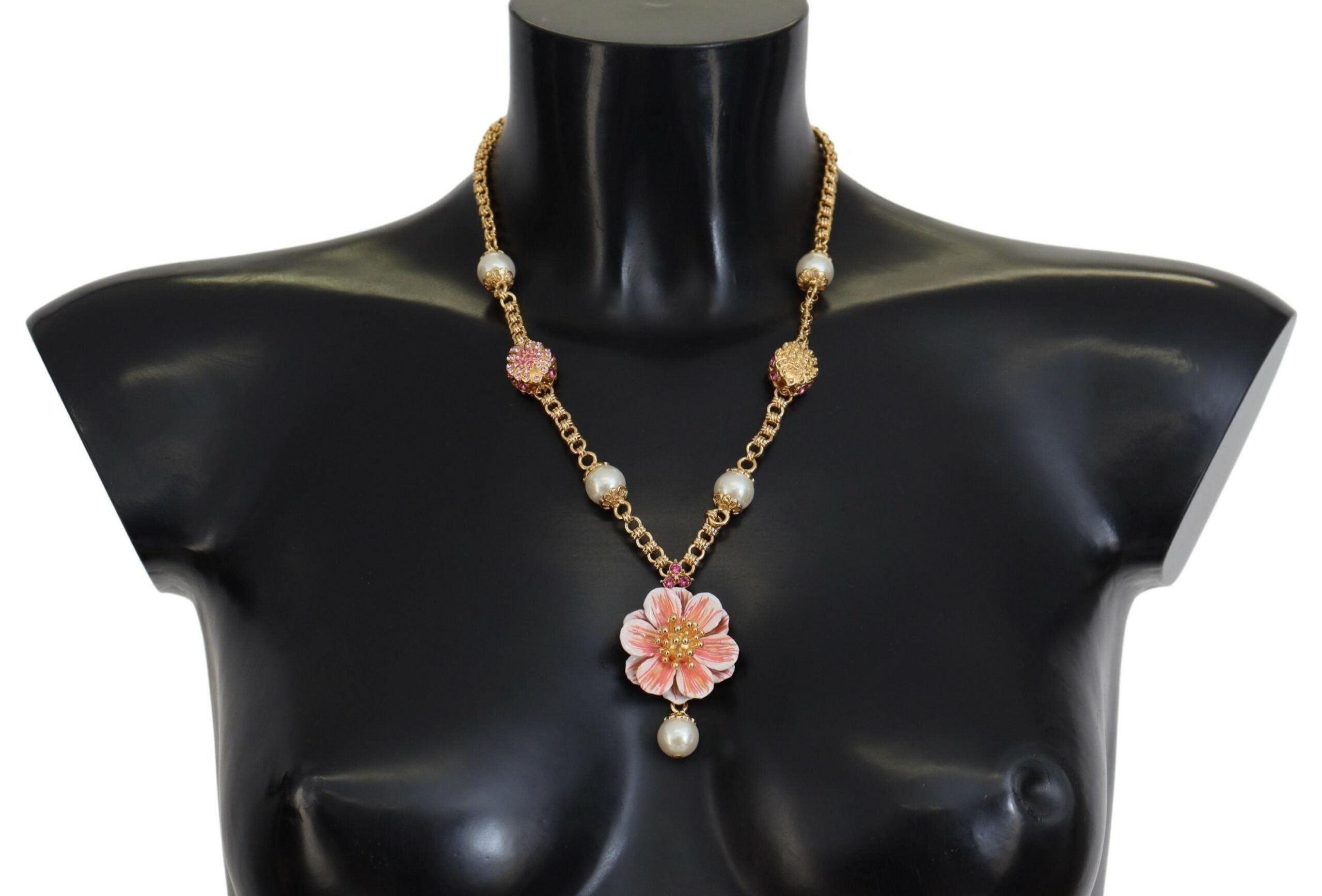 Dolce & Gabbana Elegant Floral Statement Charm Necklace - Luksusmuotia Dolce & Gabbana - Tutustu YVES JAVANNI® 