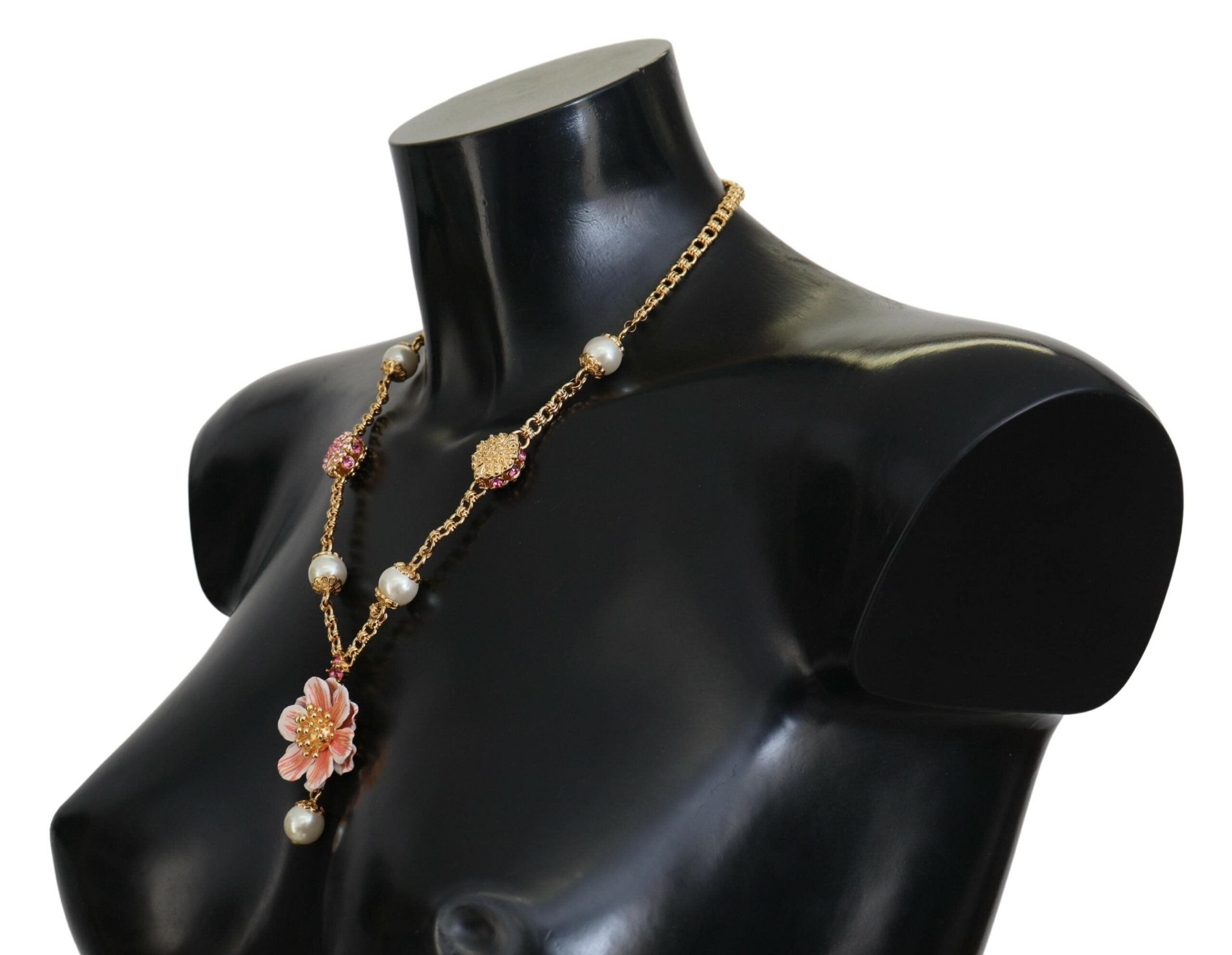 Dolce & Gabbana Elegant Floral Statement Charm Necklace - Luksusmuotia Dolce & Gabbana - Tutustu YVES JAVANNI® 