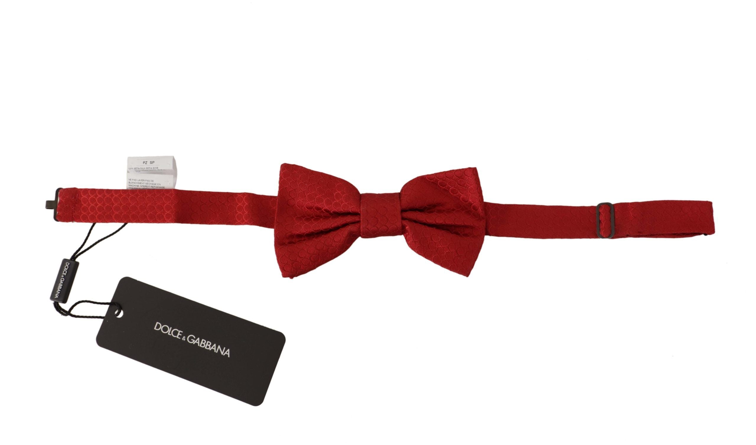 Dolce & Gabbana Elegant Red Silk Tied Bow Tie - Luksusmuotia Dolce & Gabbana - Tutustu YVES JAVANNI® 