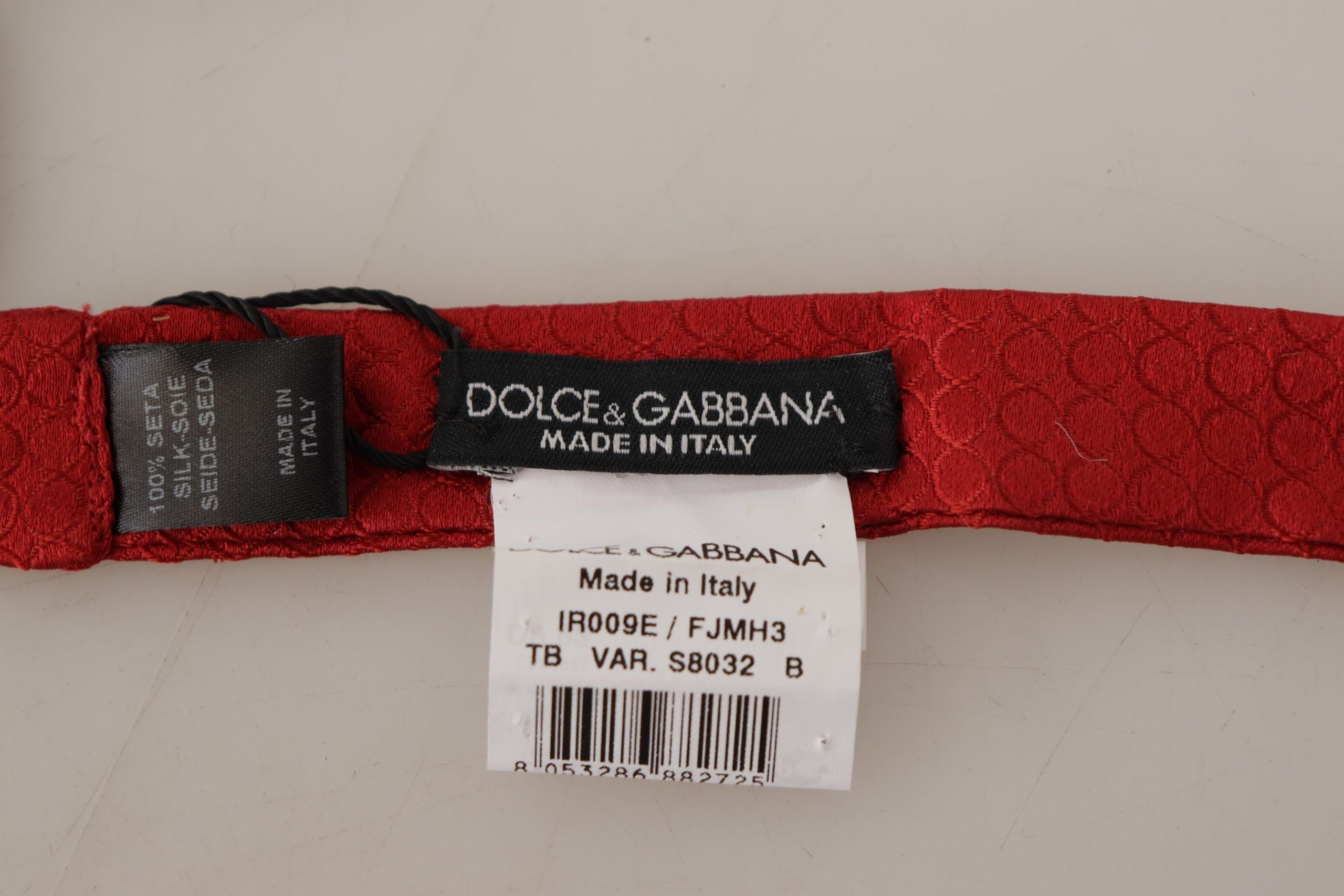 Dolce & Gabbana Elegant Red Silk Tied Bow Tie - Luksusmuotia Dolce & Gabbana - Tutustu YVES JAVANNI® 