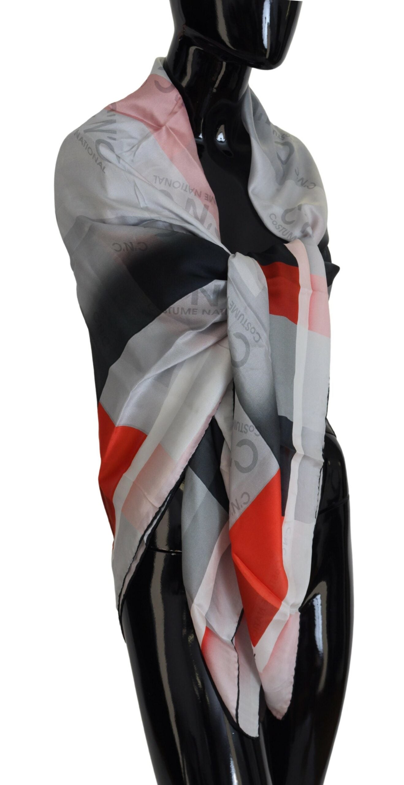 Costume National Elegant Checkered Silk Scarf - Luksusmuotia Costume National - Tutustu YVES JAVANNI® 