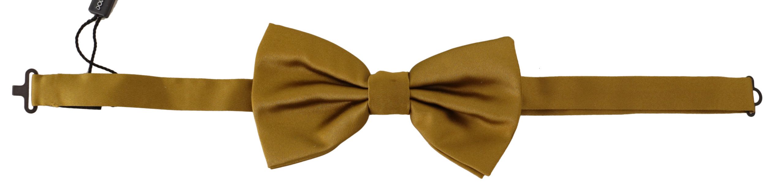 Dolce & Gabbana Elegant Mustard Silk Bow Tie - Luksusmuotia Dolce & Gabbana - Tutustu YVES JAVANNI® 