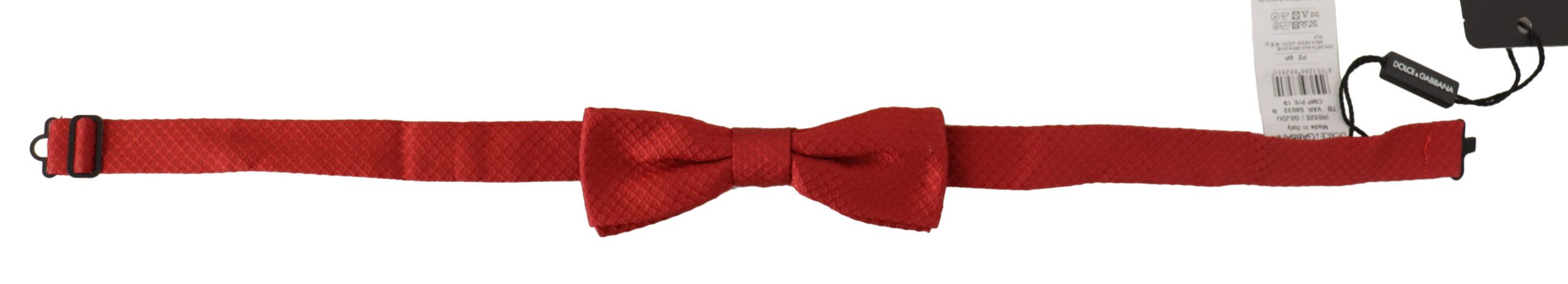 Dolce & Gabbana Elegant Red Silk Bow Tie - Luksusmuotia Dolce & Gabbana - Tutustu YVES JAVANNI® 