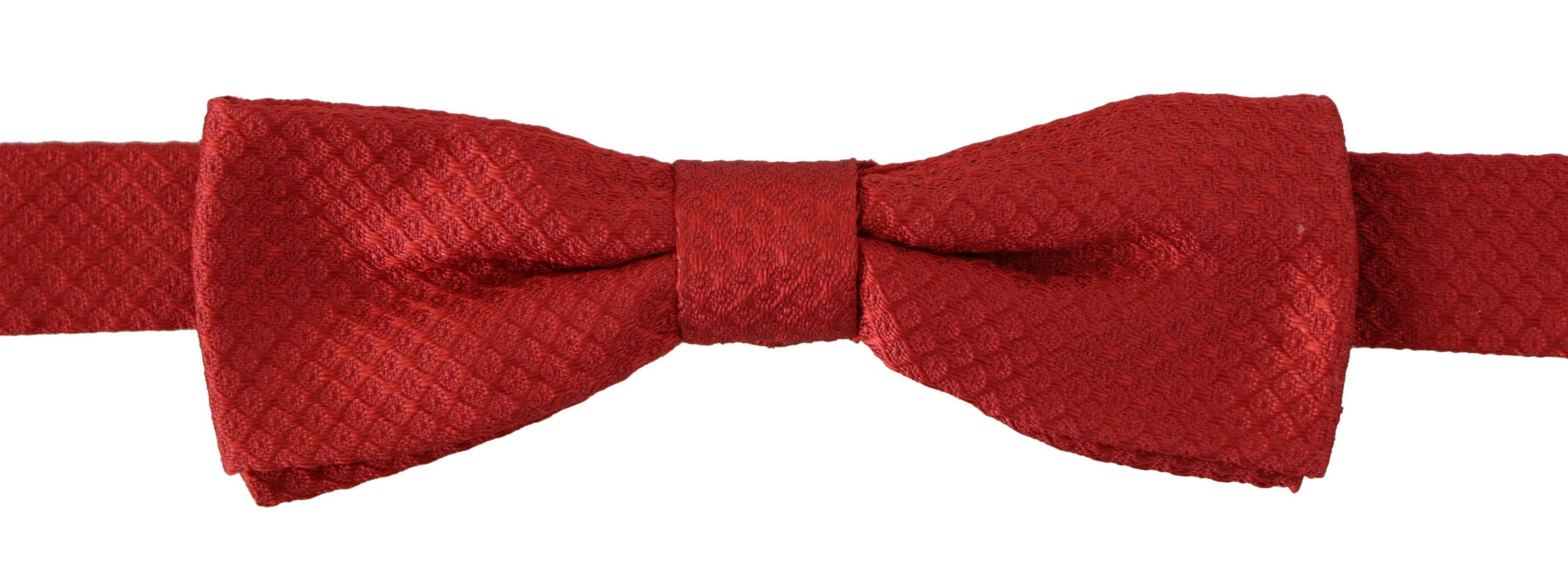 Dolce & Gabbana Elegant Red Silk Bow Tie - Luksusmuotia Dolce & Gabbana - Tutustu YVES JAVANNI® 