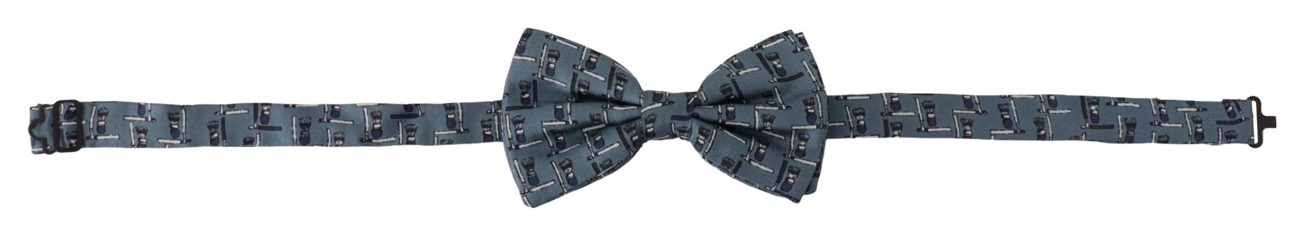 Dolce & Gabbana Elegant Silk Blue Bow Tie - Luksusmuotia Dolce & Gabbana - Tutustu YVES JAVANNI® 