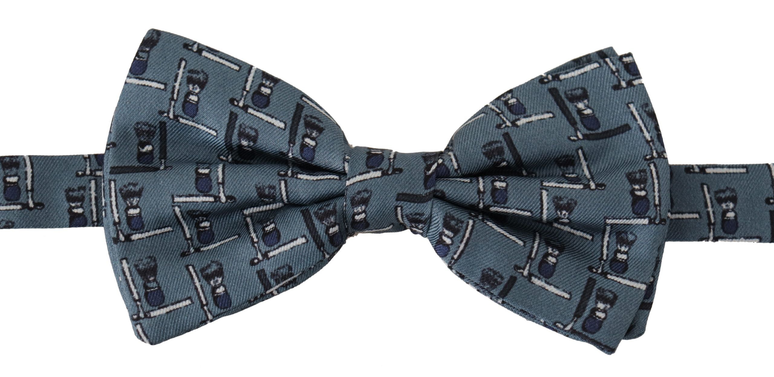 Dolce & Gabbana Elegant Silk Blue Bow Tie - Luksusmuotia Dolce & Gabbana - Tutustu YVES JAVANNI® 