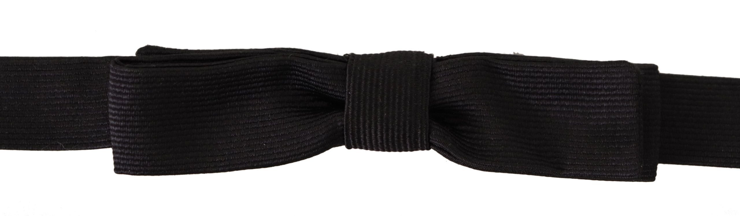 Dolce & Gabbana Elegant Silk Black Bow Tie - Luksusmuotia Dolce & Gabbana - Tutustu YVES JAVANNI® 