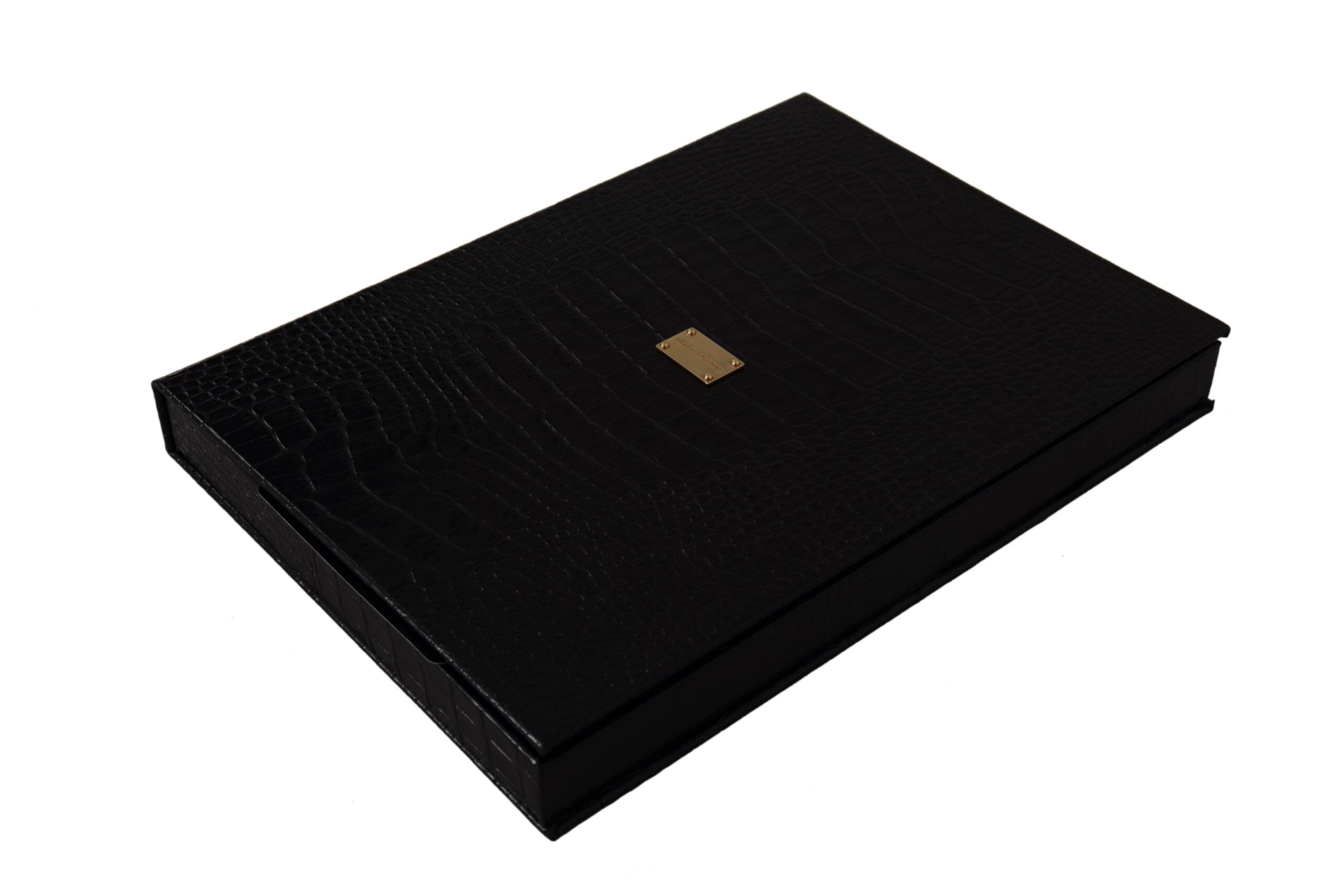 Dolce & Gabbana Elegant Black Leather Catalogue Case - Luksusmuotia Dolce & Gabbana - Tutustu YVES JAVANNI® 