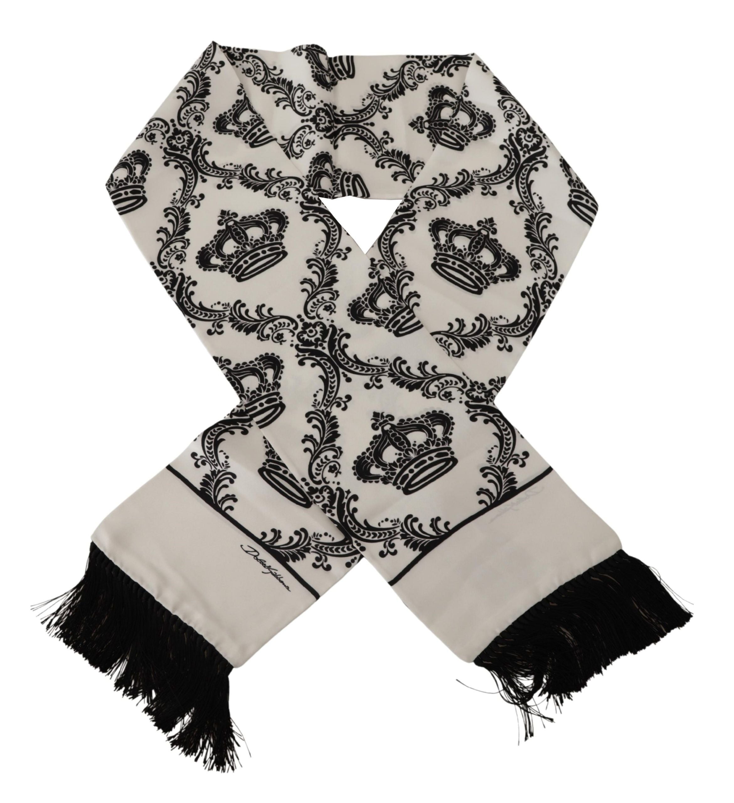 Dolce & Gabbana Royal Crown Printed Silk Men's Scarf - Luksusmuotia Dolce & Gabbana - Tutustu YVES JAVANNI® 