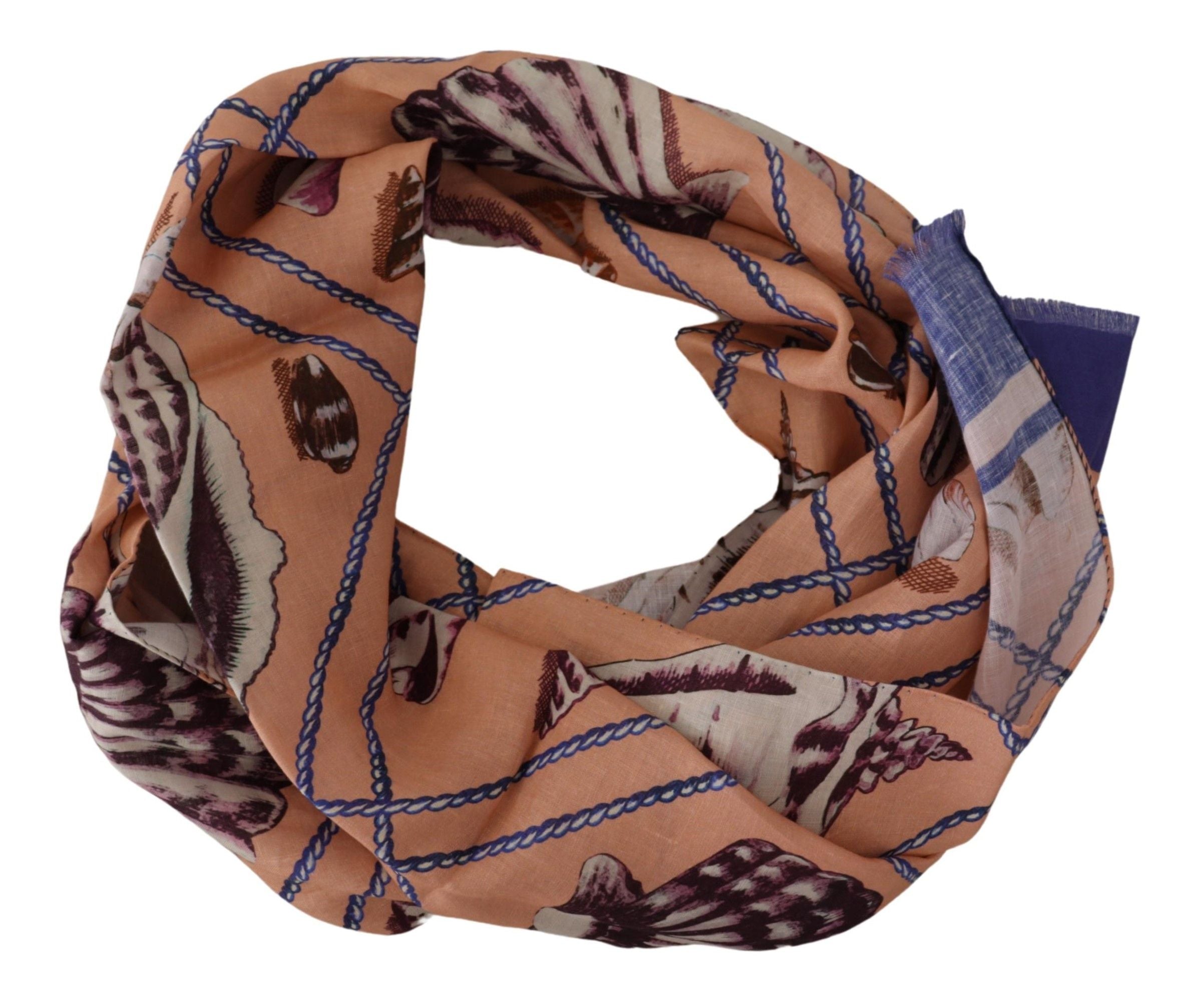 Dolce & Gabbana Multicolor Seashell Linen Scarf for Men - Luksusmuotia Dolce & Gabbana - Tutustu YVES JAVANNI® 