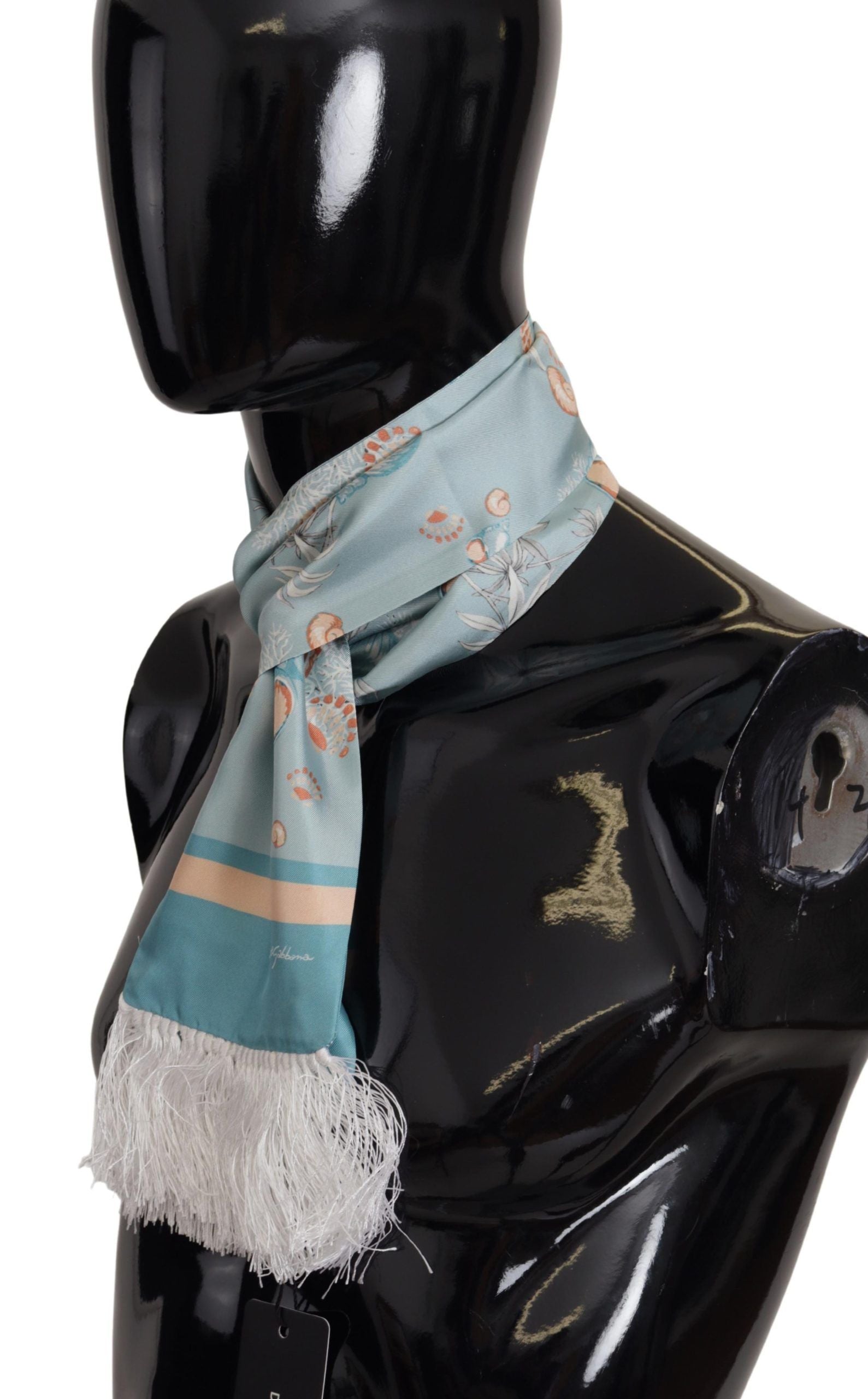 Dolce & Gabbana Elegant Silk Scarf with Shell Motif - Luksusmuotia Dolce & Gabbana - Tutustu YVES JAVANNI® 