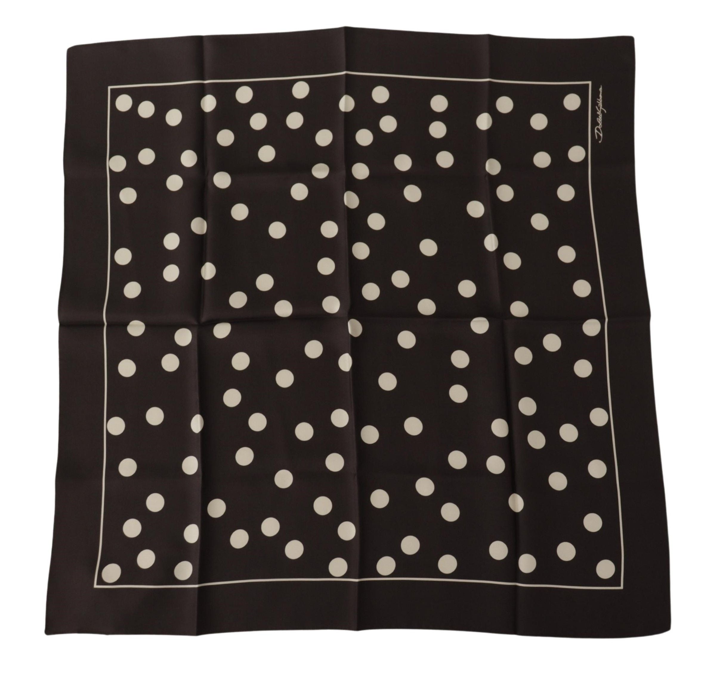 Dolce & Gabbana Elegant Silk Polka Dot Men's Scarf - Luksusmuotia Dolce & Gabbana - Tutustu YVES JAVANNI® 