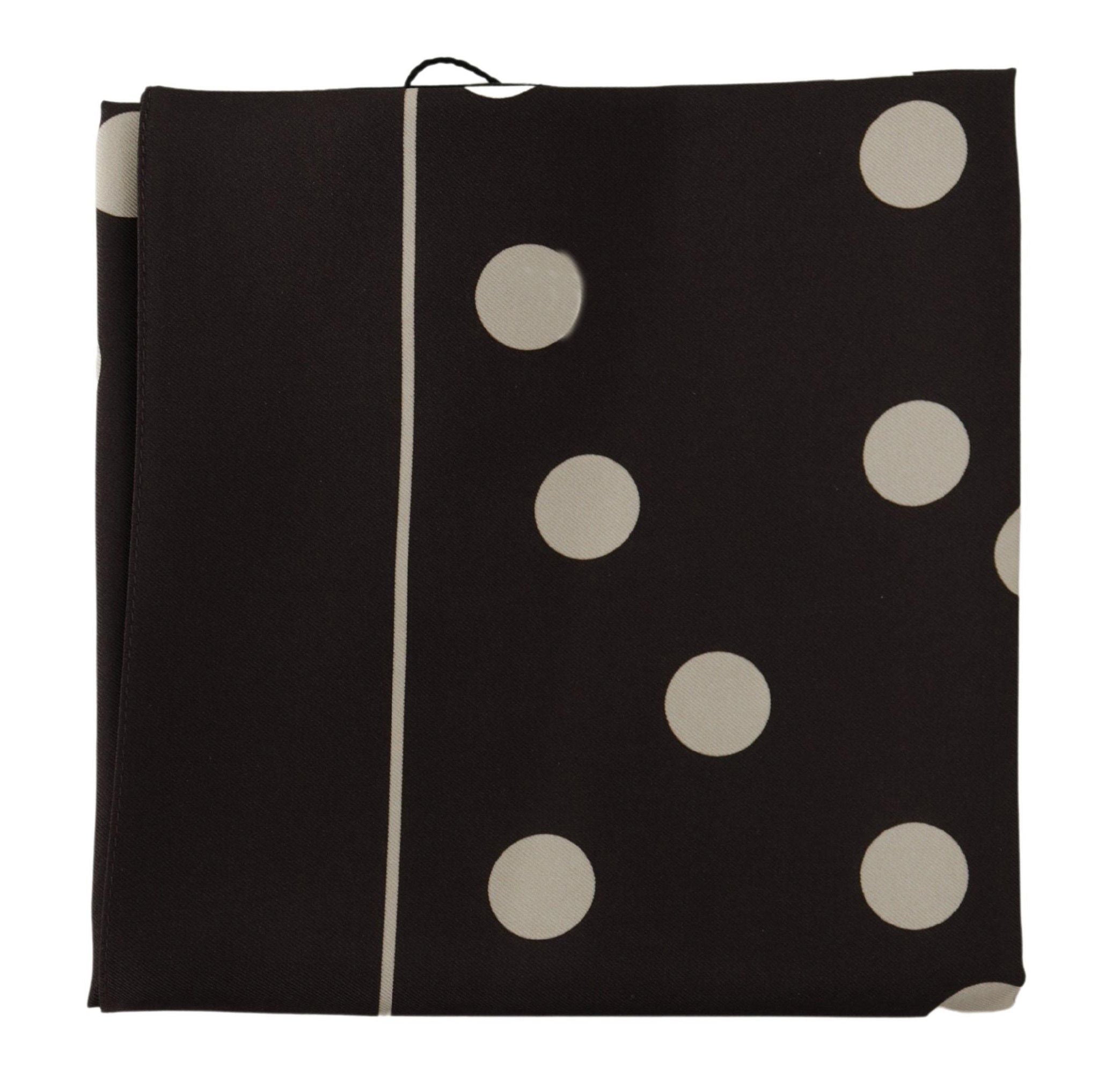 Dolce & Gabbana Elegant Silk Polka Dot Men's Scarf - Luksusmuotia Dolce & Gabbana - Tutustu YVES JAVANNI® 