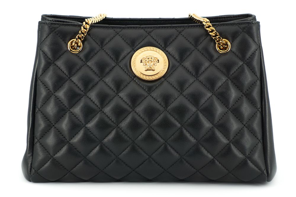 Versace Elegant Quilted Nappa Leather Tote Bag - Luksusmuotia Versace - Tutustu YVES JAVANNI® 