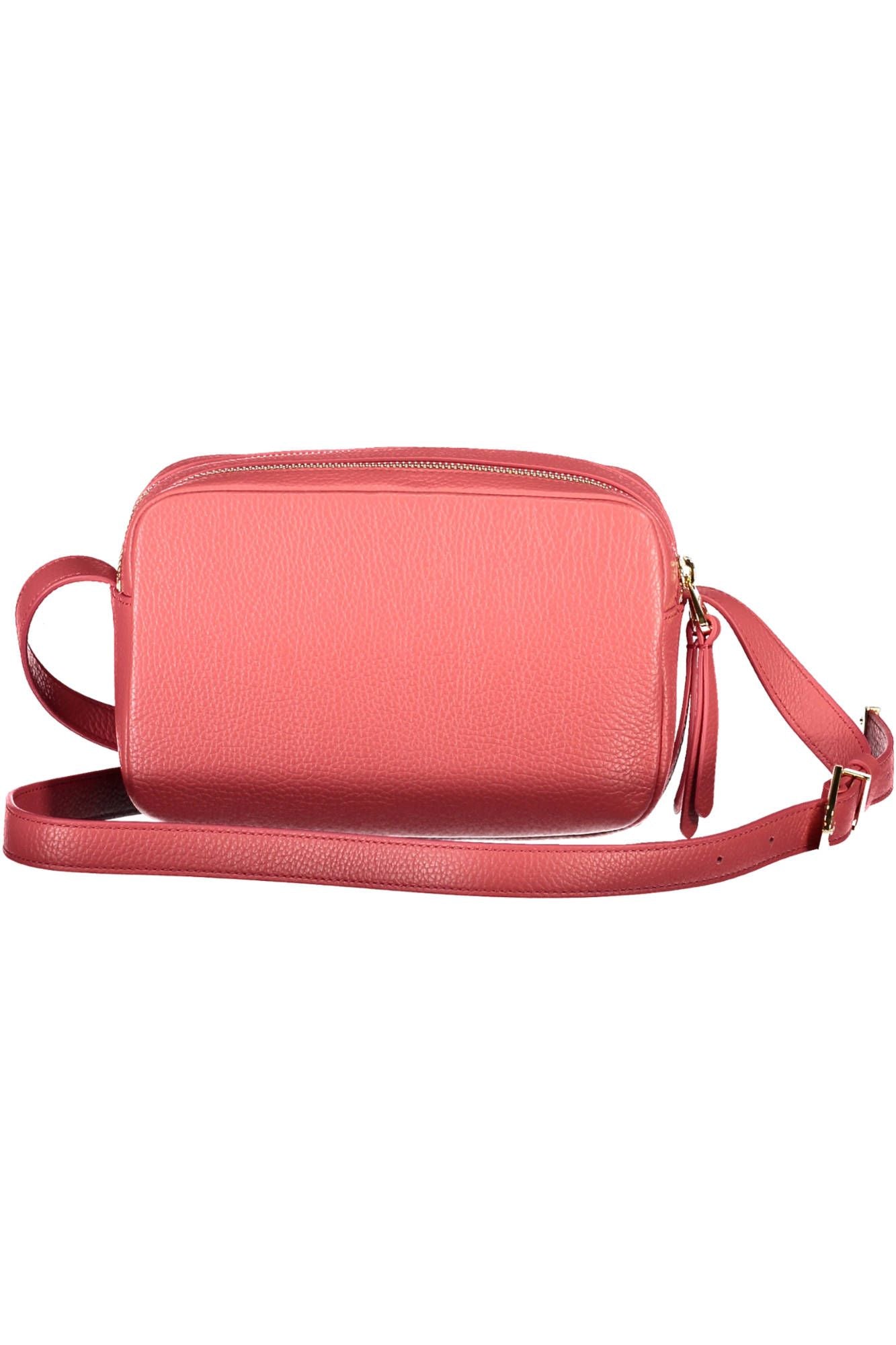 Coccinelle Elegant Pink Leather Shoulder Bag with Logo - Luksusmuotia Coccinelle - Tutustu YVES JAVANNI® 