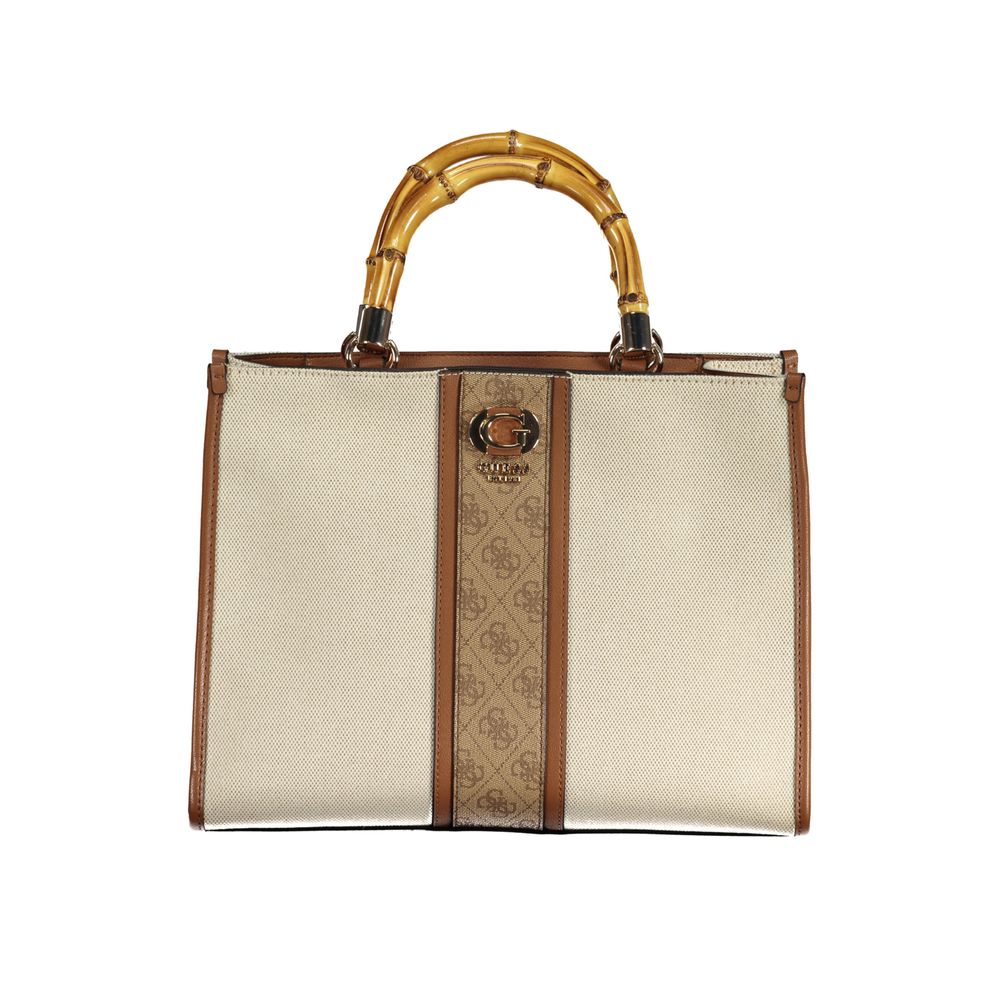 Guess Beige Cotton Handbag - Luksusmuotia Guess Jeans - Tutustu YVES JAVANNI® 